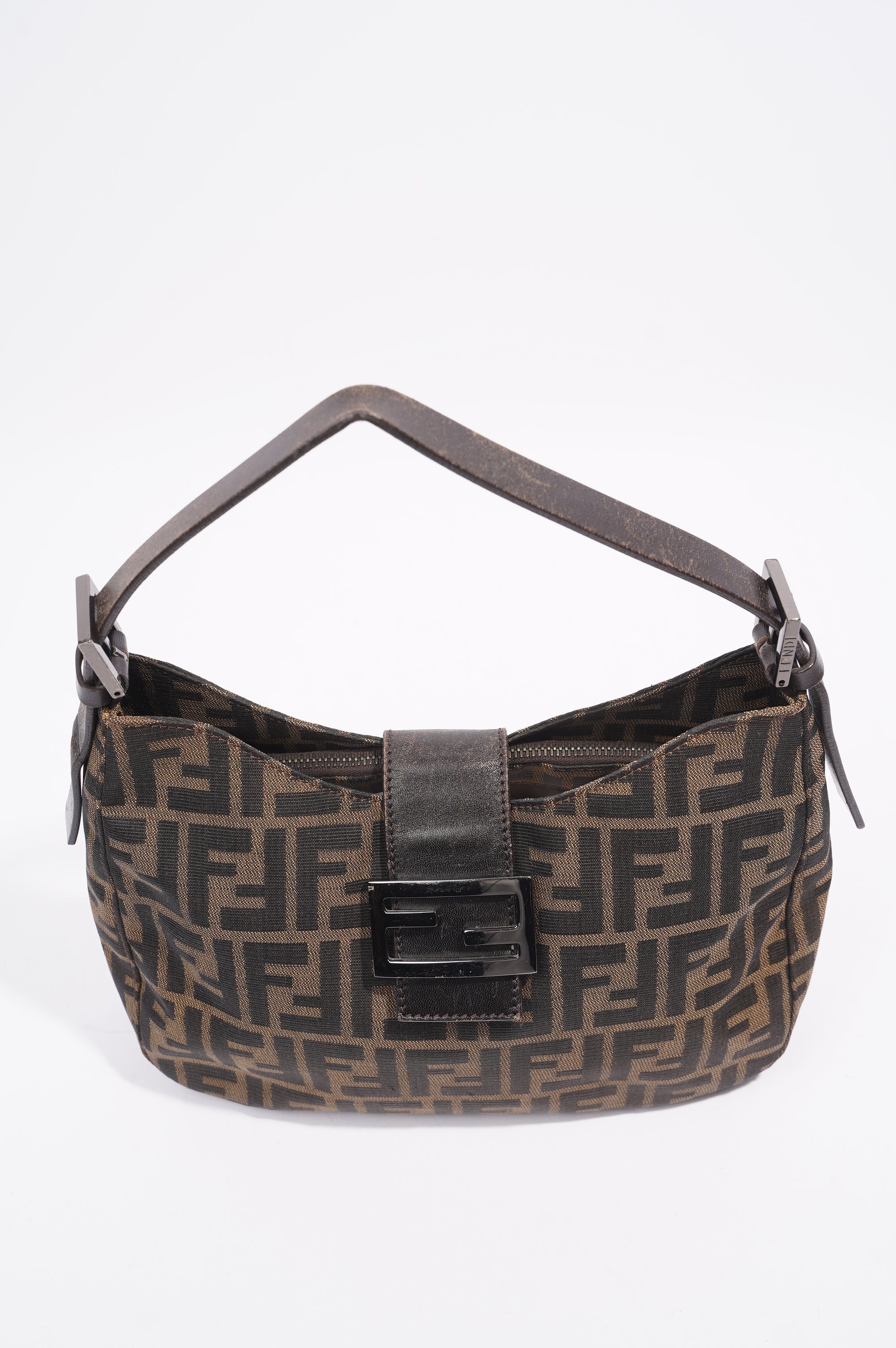 Fendi Zucca Croissant Bag Brown Canvas