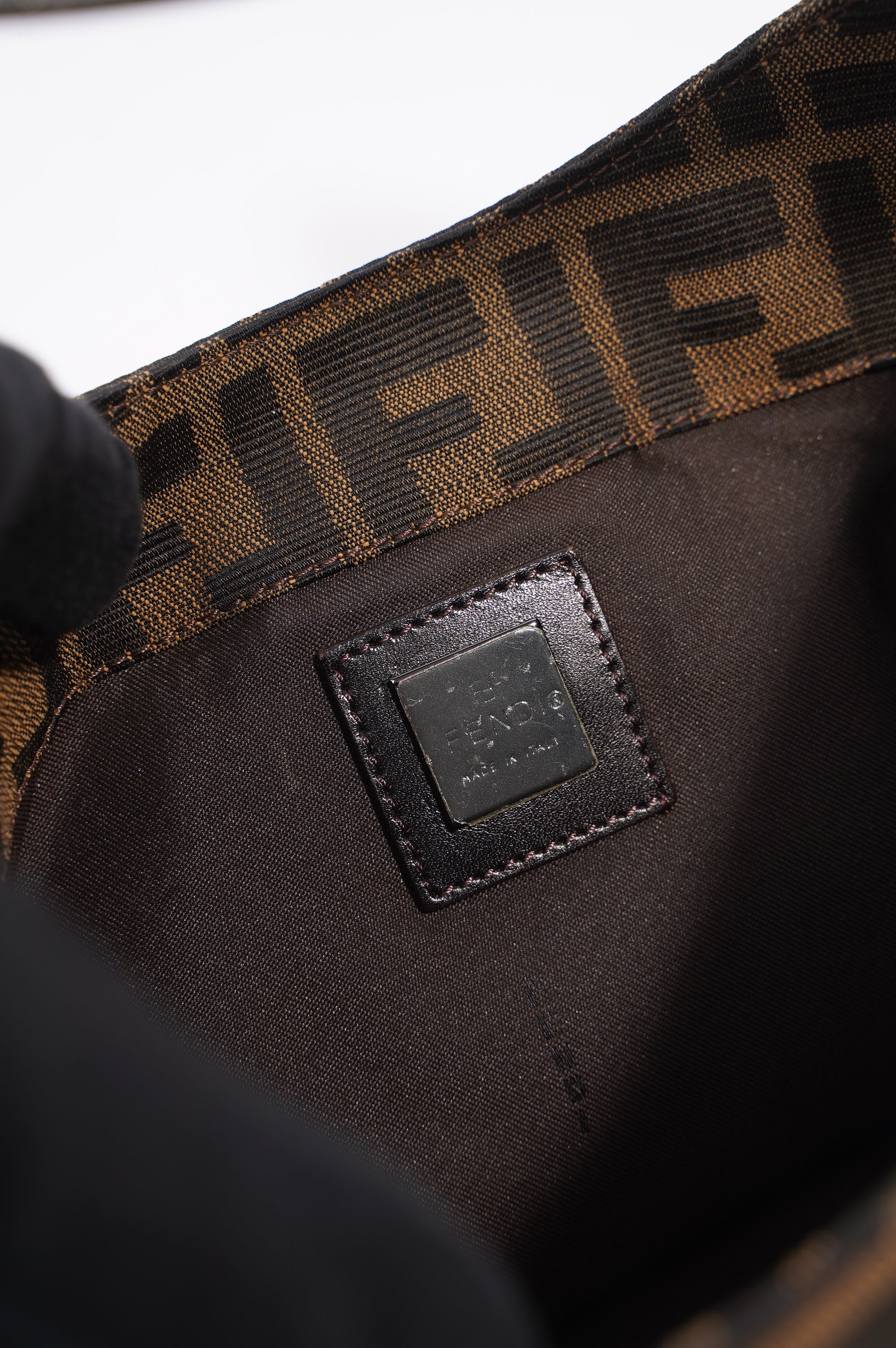 Fendi Zucca Croissant Bag Brown Canvas
