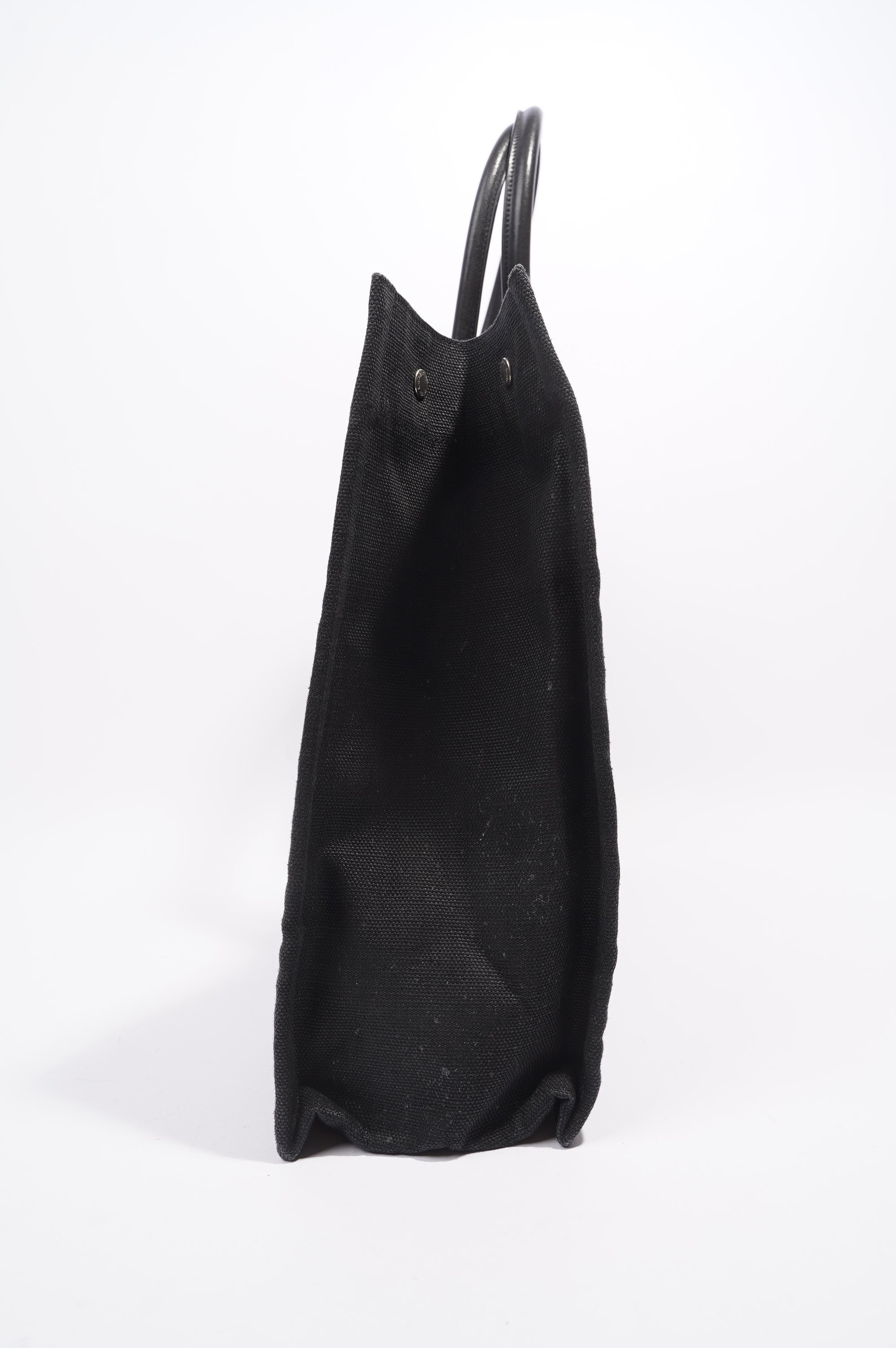 Saint Laurent Rive Gauche Tote Bag Black Wicker
