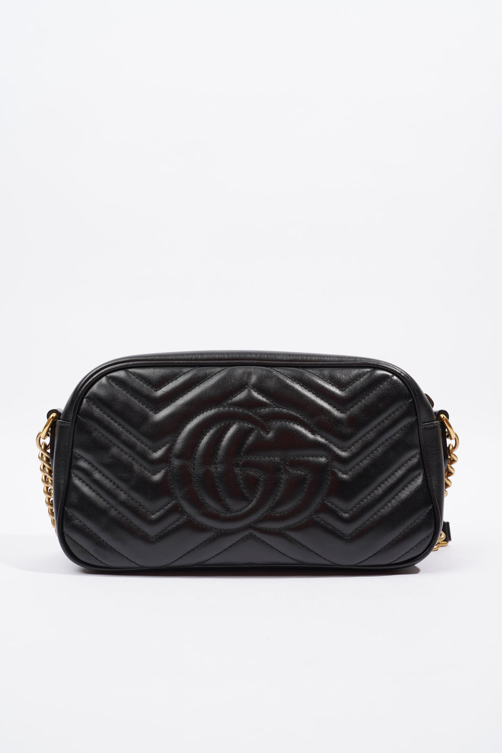 Gucci Marmont Zip Black Matelasse Leather Small