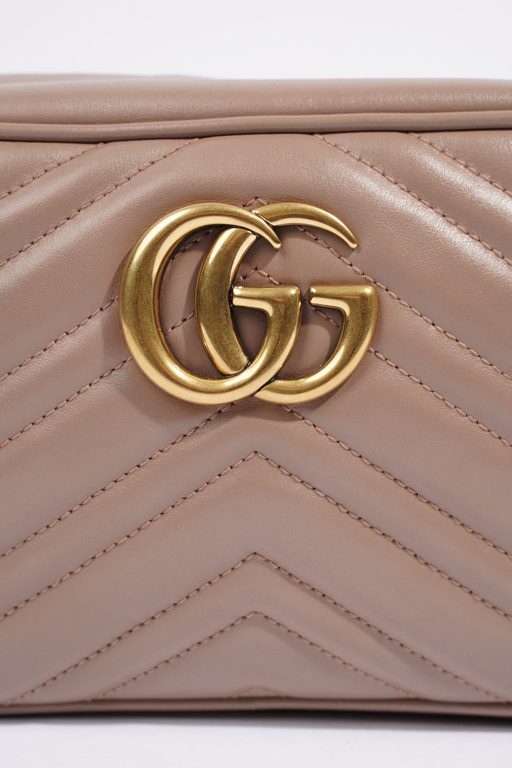 Gucci Marmont Zip Dusty Pink Matelasse Leather Small