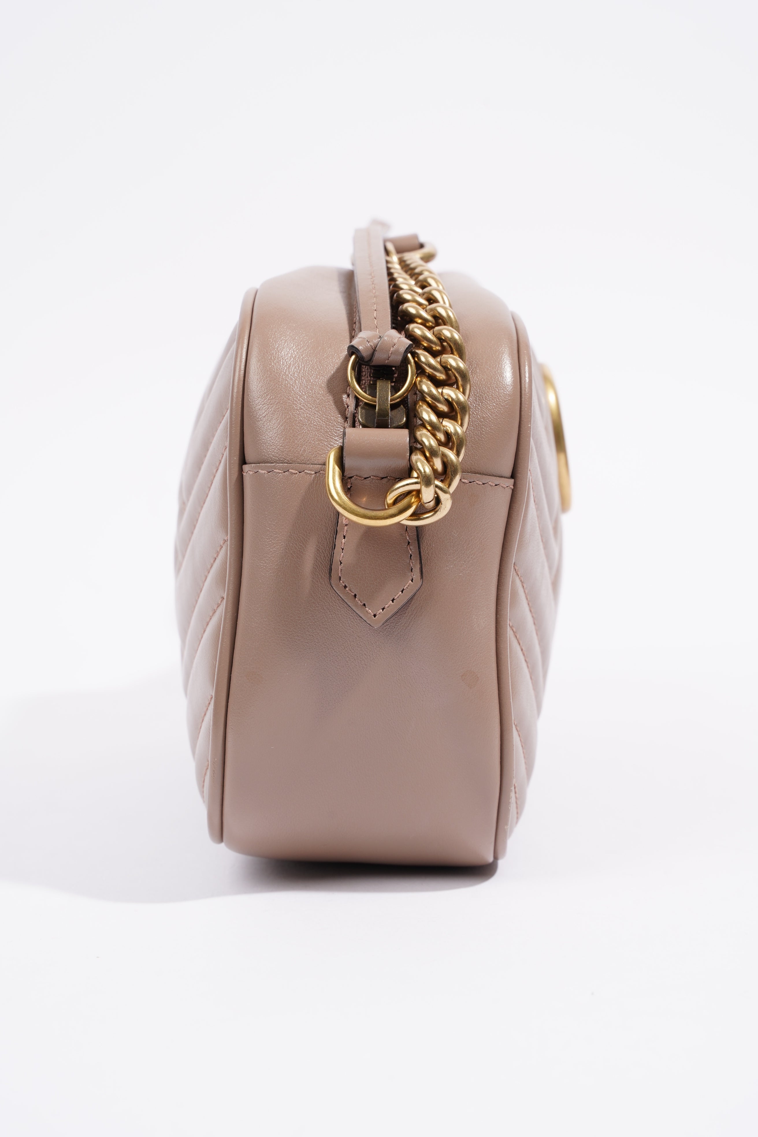 Gucci Marmont Zip Dusty Pink Matelasse Leather Small