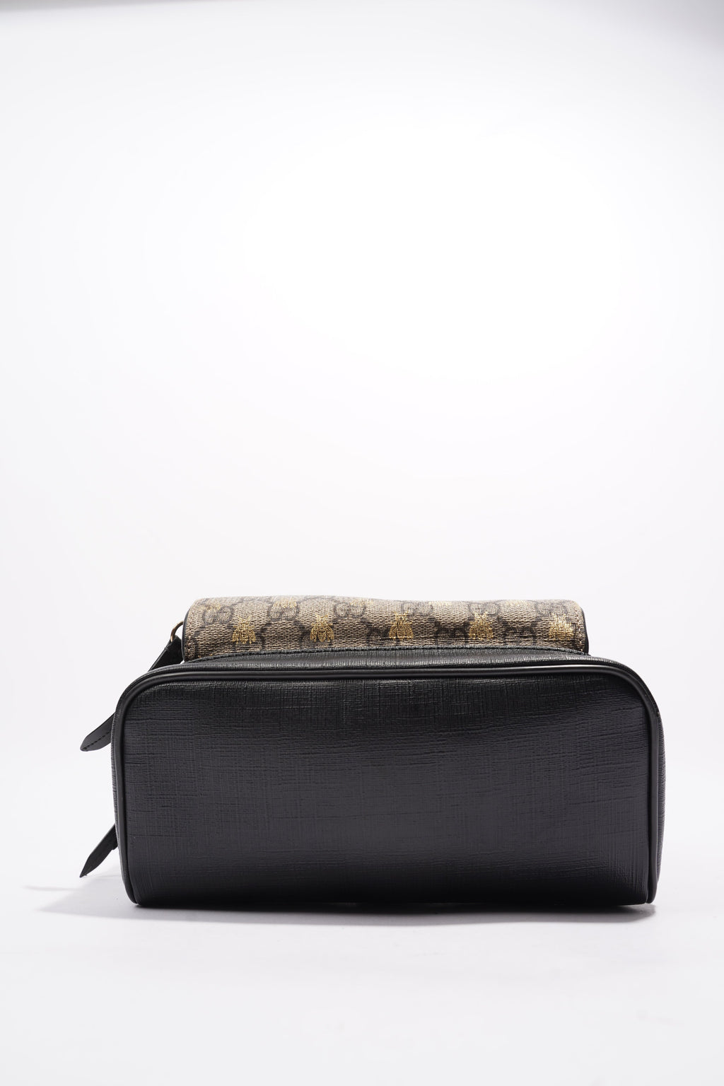Gucci Bee Backpack Supreme Print / Black Coated Canvas Small