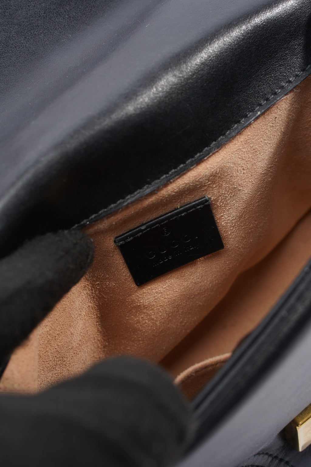 Gucci GG Marmont Mini Top Handle Black Matelasse Leather