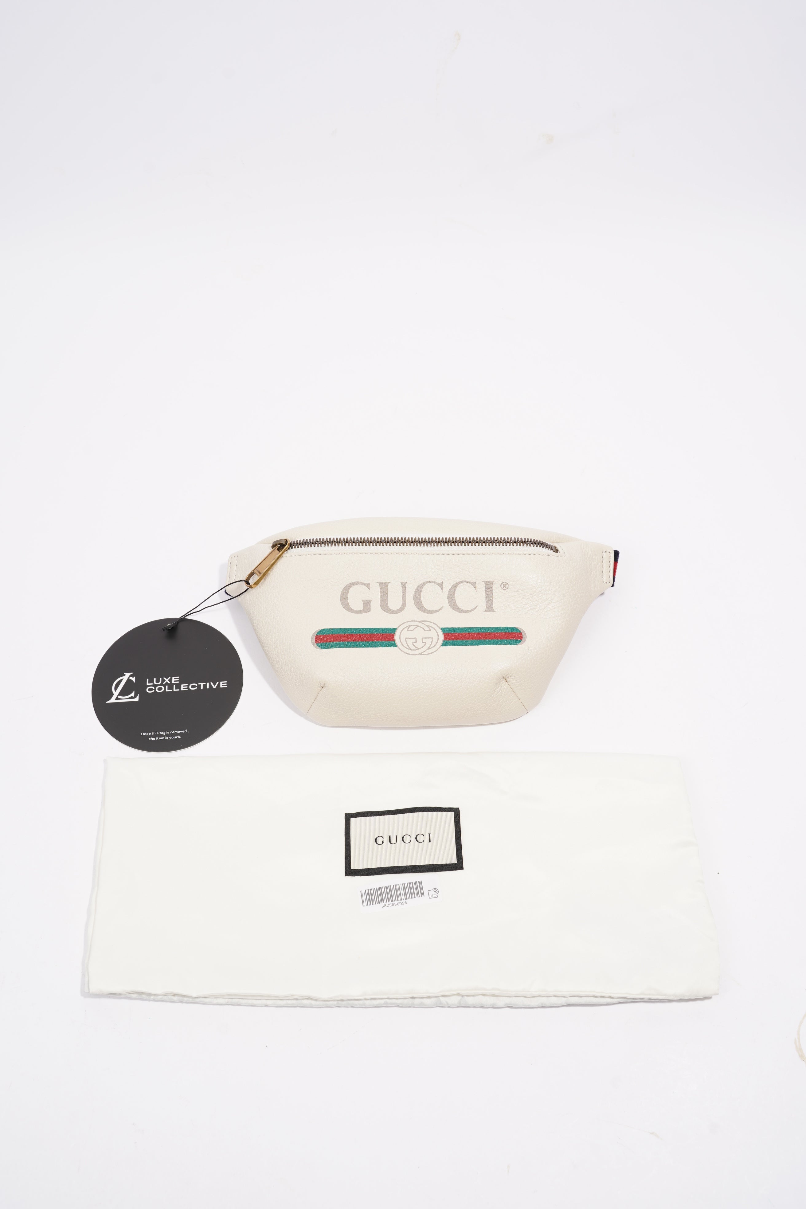 Gucci Mini Sling Bumbag Cream / Red / Navy Leather