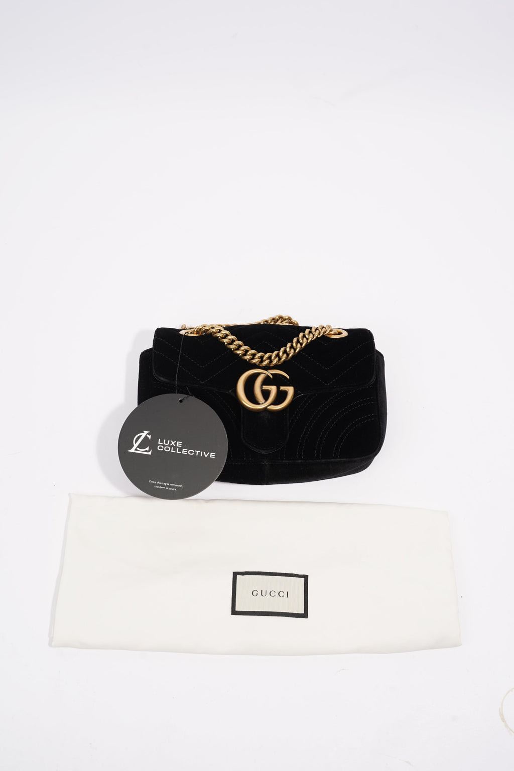 Gucci Marmont Black Velvet Mini