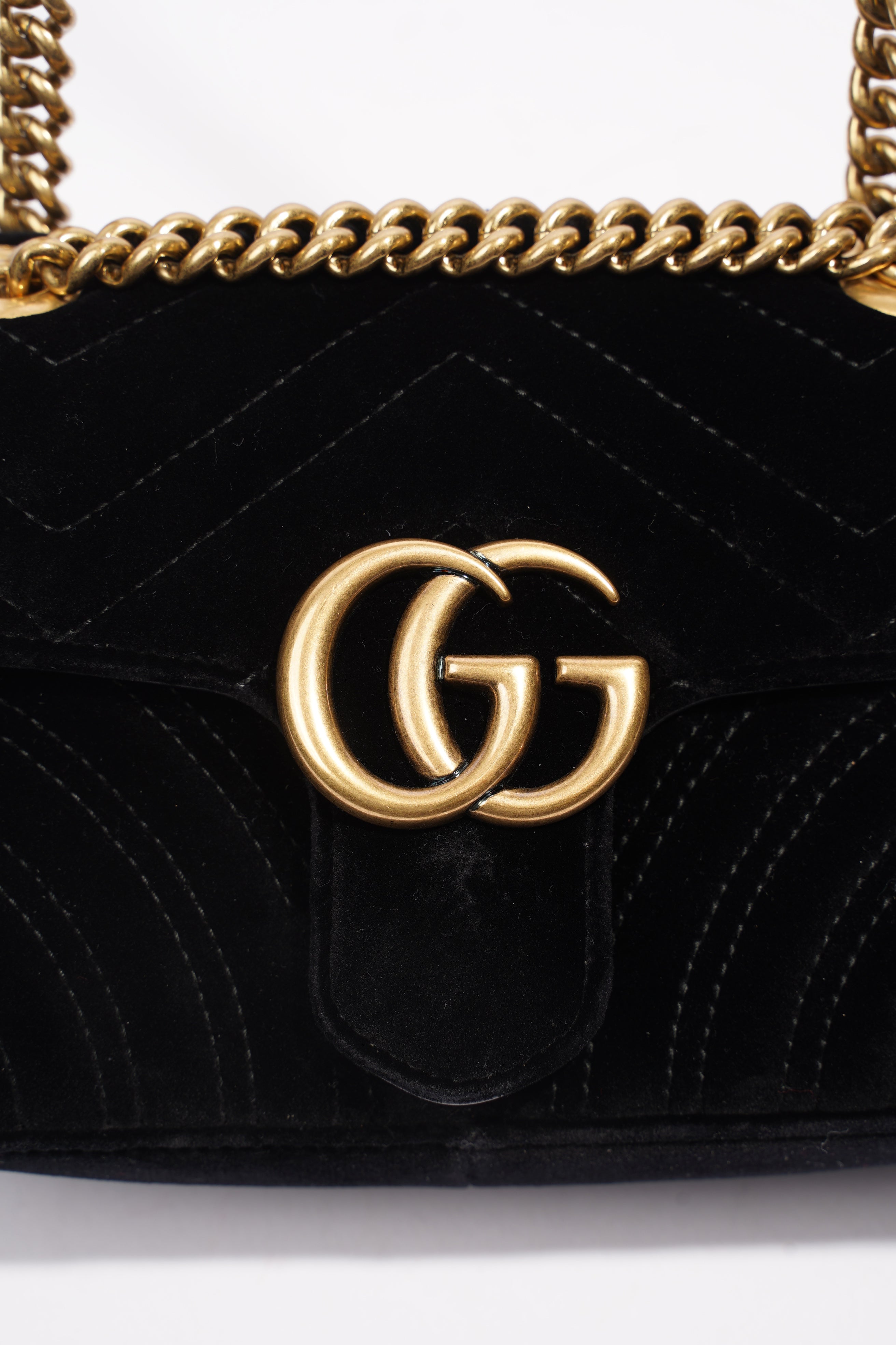 Gucci Marmont Black Velvet Mini