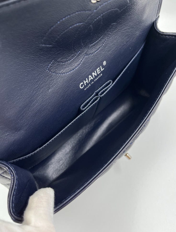 Blue Chanel Classic Double Flap Bag