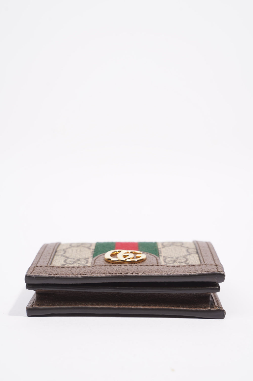 Gucci Ophidia Wallet Brown / Red / Green Coated Canvas