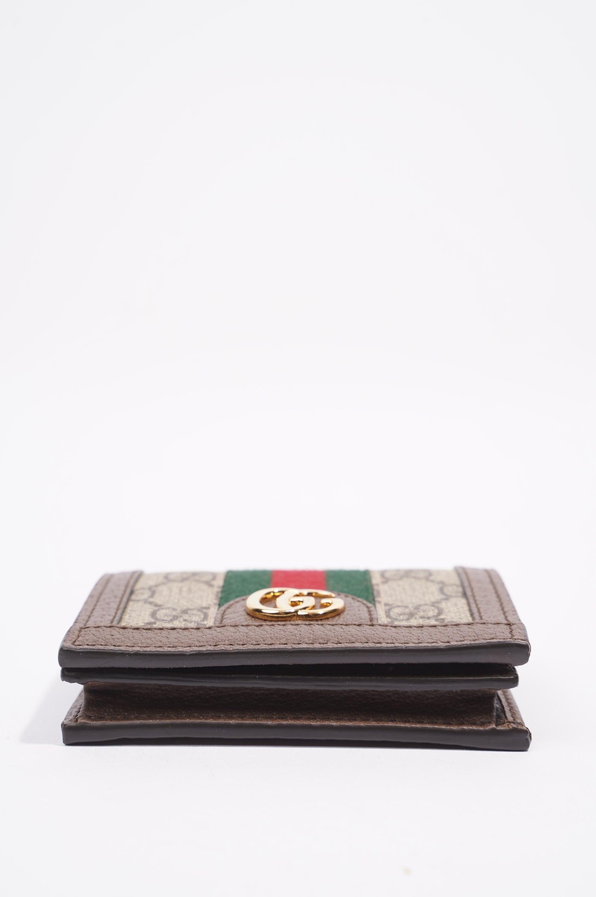 Gucci Ophidia Wallet Brown / Red / Green Coated Canvas