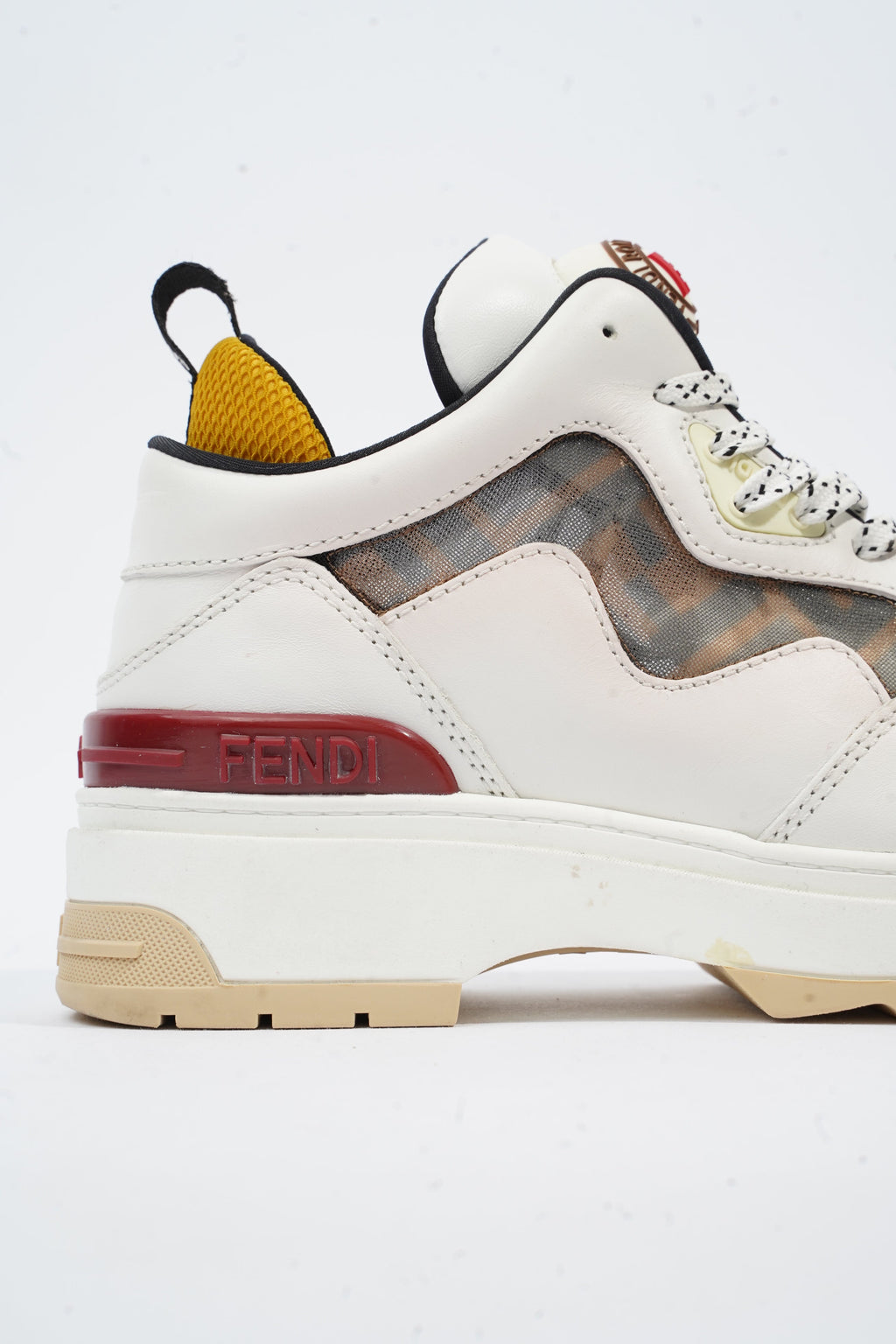 Fendi Logomania FF Sneaker White / Brown Leather EU 37.5 UK 4.5