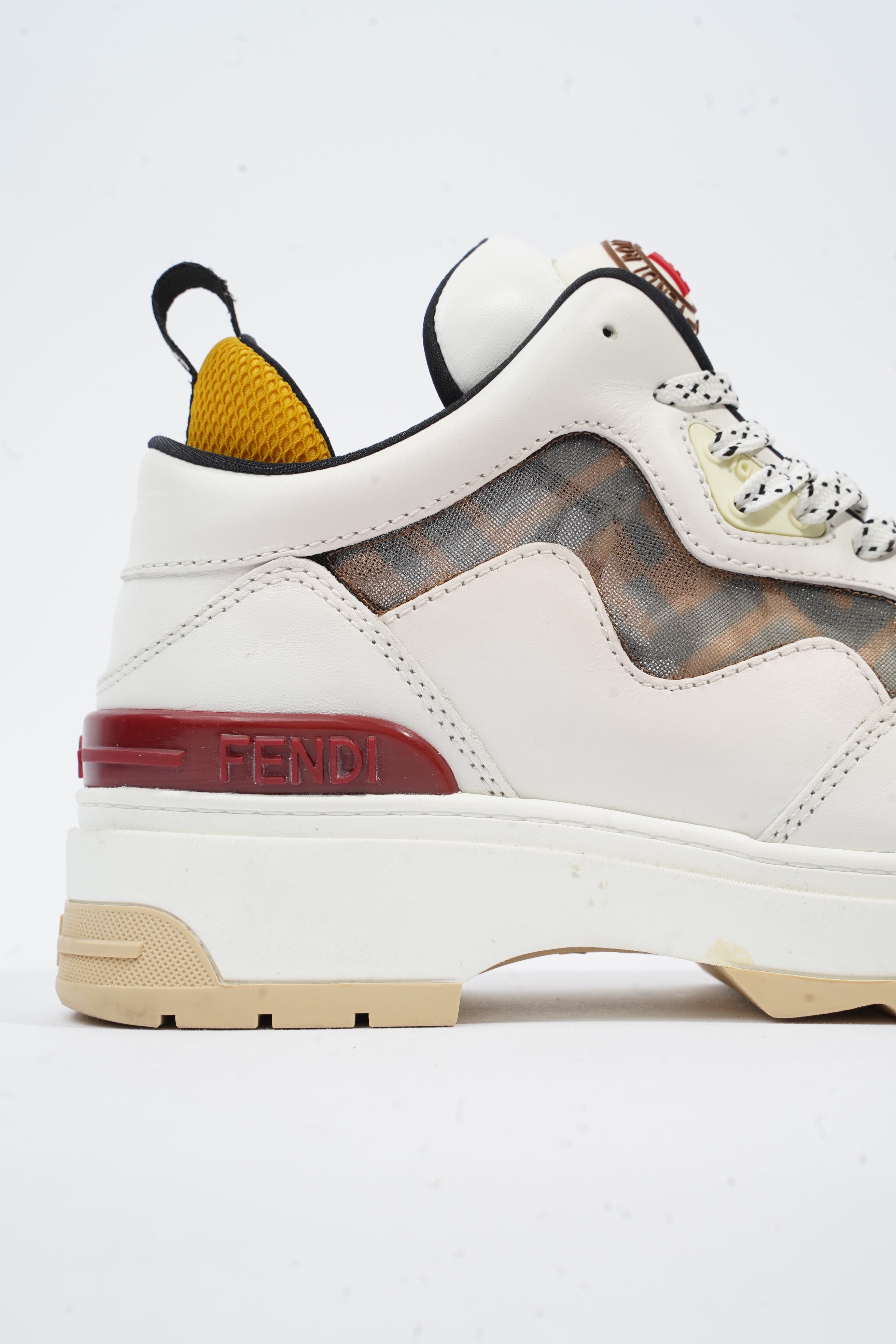 Fendi Logomania FF Sneaker White / Brown Leather EU 37.5 UK 4.5