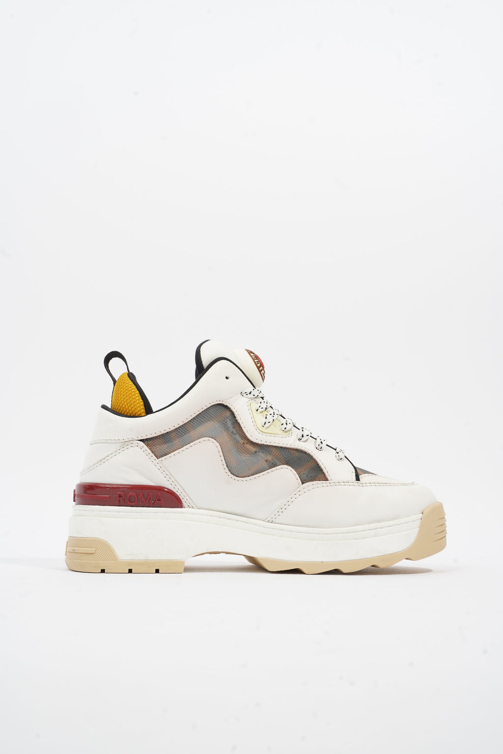 Fendi Logomania FF Sneaker White / Brown Leather EU 37.5 UK 4.5