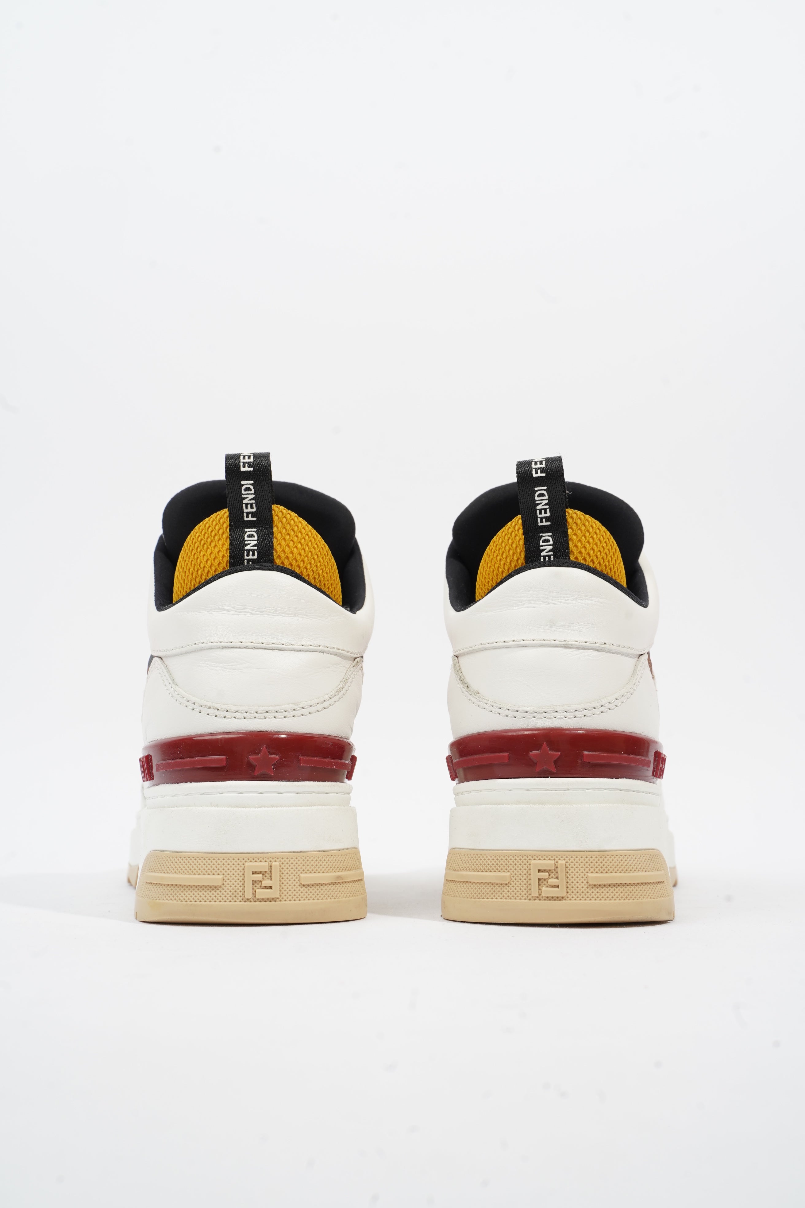 Fendi Logomania FF Sneaker White / Brown Leather EU 37.5 UK 4.5