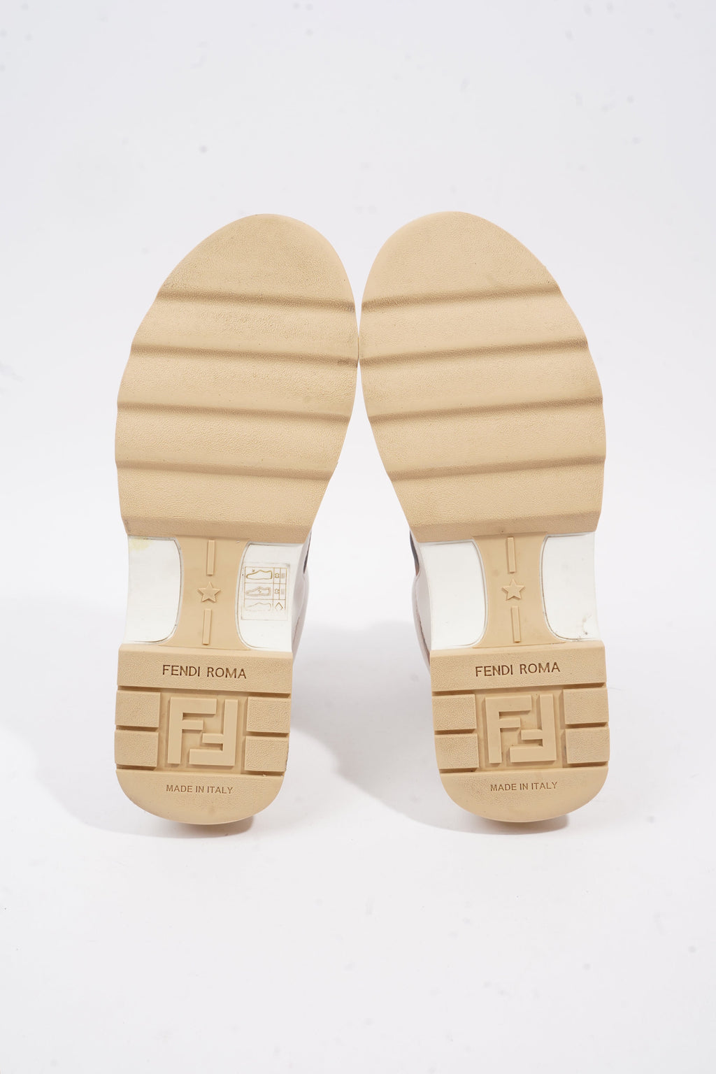Fendi Logomania FF Sneaker White / Brown Leather EU 37.5 UK 4.5