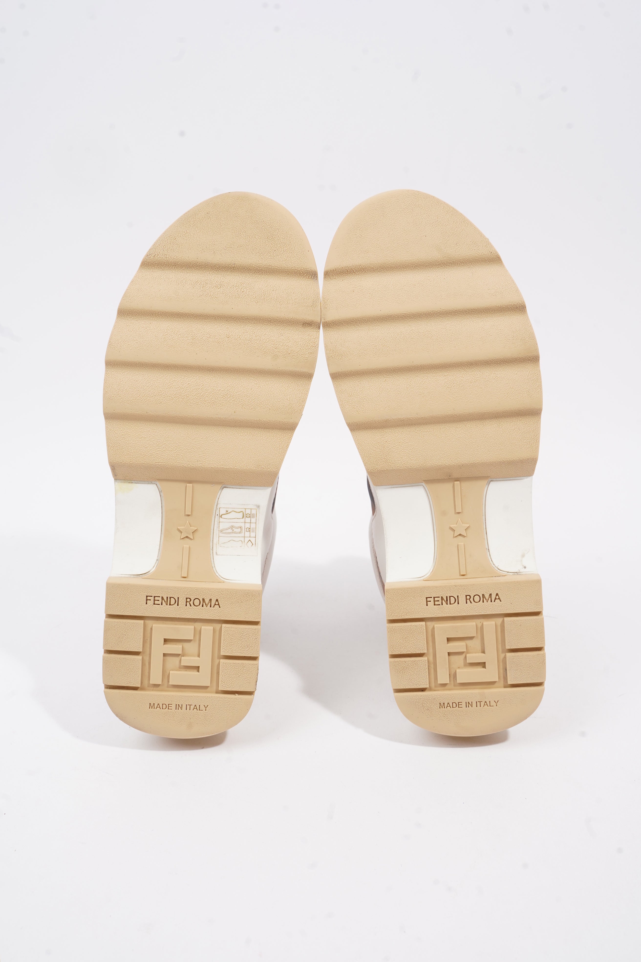 Fendi Logomania FF Sneaker White / Brown Leather EU 37.5 UK 4.5