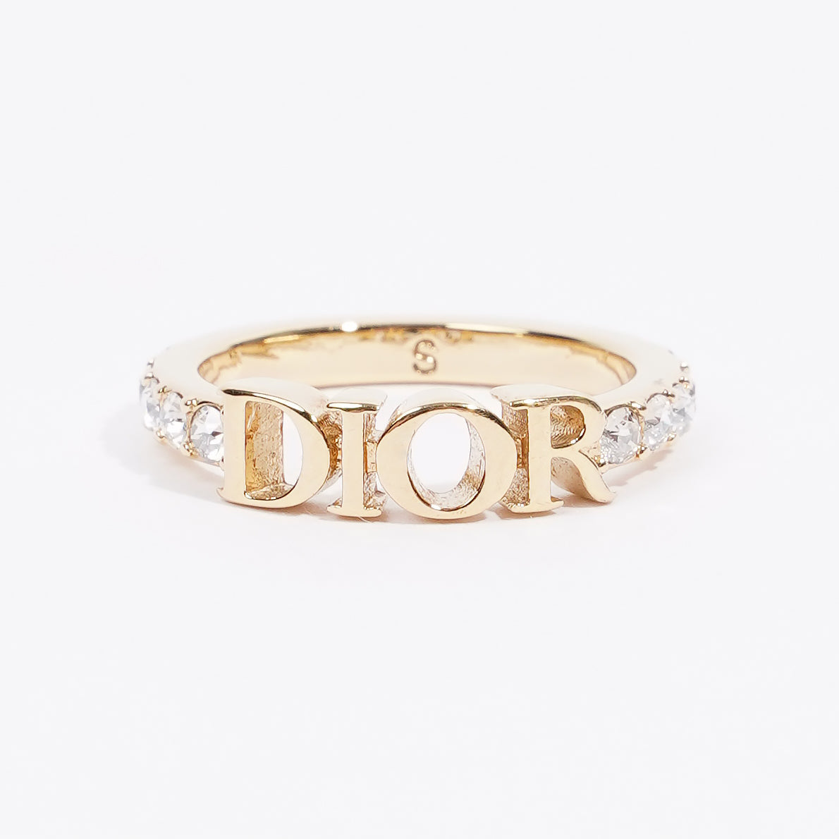 Christian Dior Dio(r)evolution Ring Gold / White Crystals Gold Plated Small
