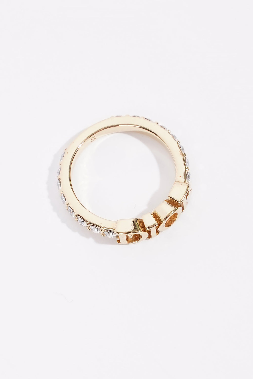 Christian Dior Dio(r)evolution Ring Gold / White Crystals Gold Plated Small