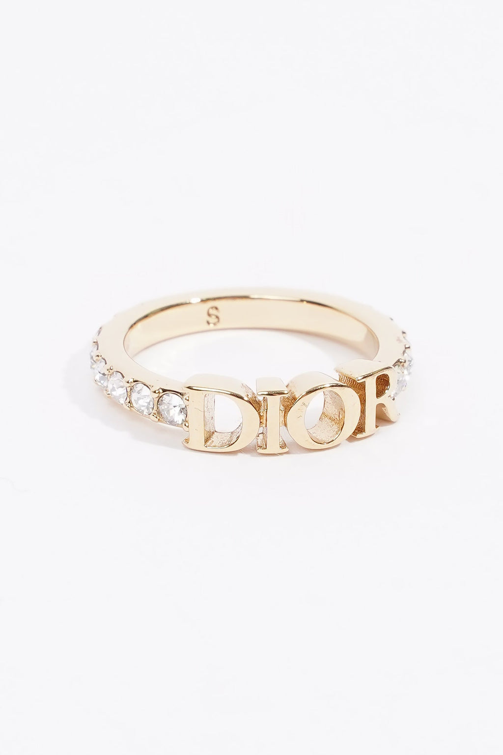 Christian Dior Dio(r)evolution Ring Gold / White Crystals Gold Plated Small