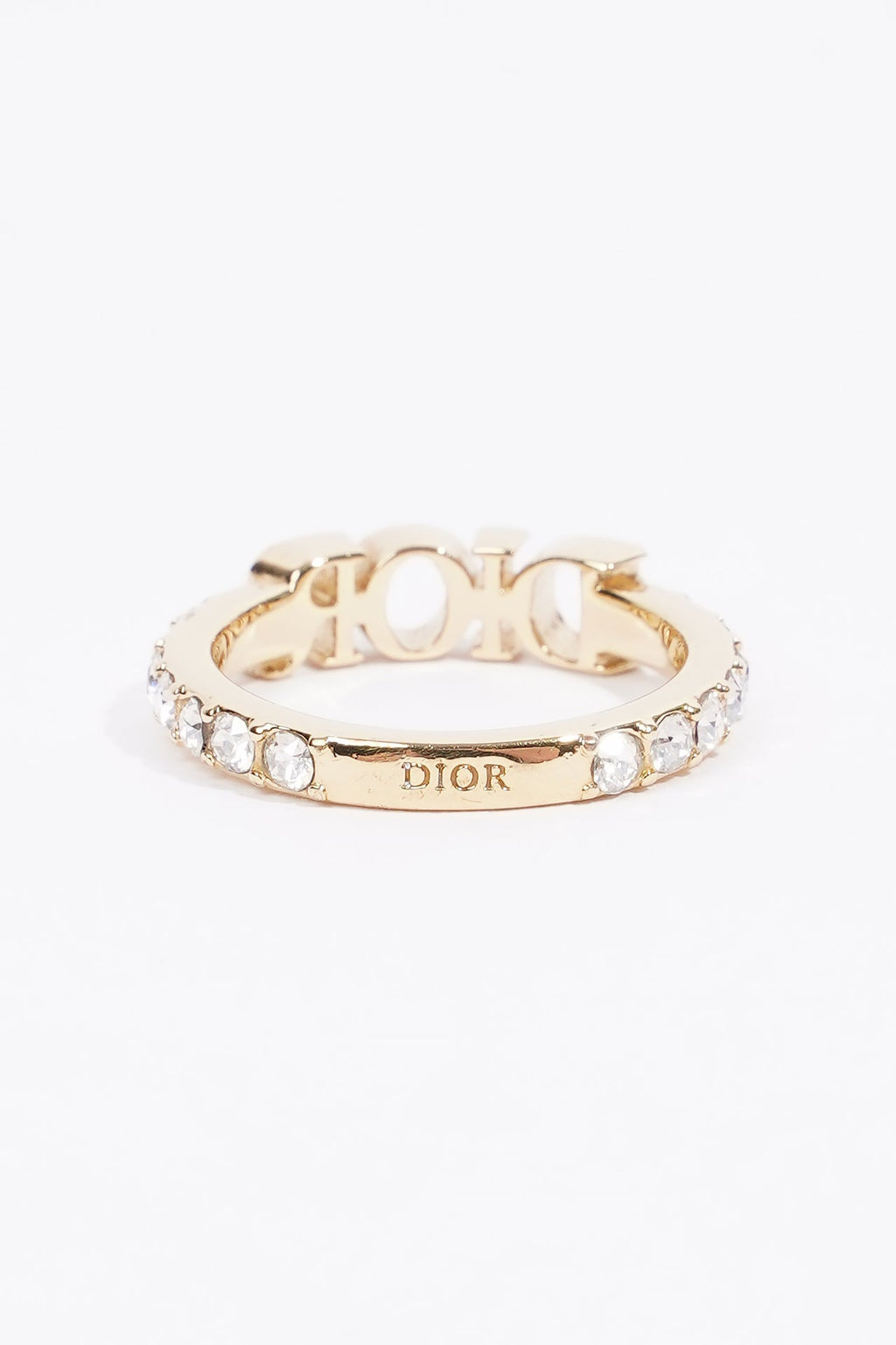 Christian Dior Dio(r)evolution Ring Gold / White Crystals Gold Plated Small