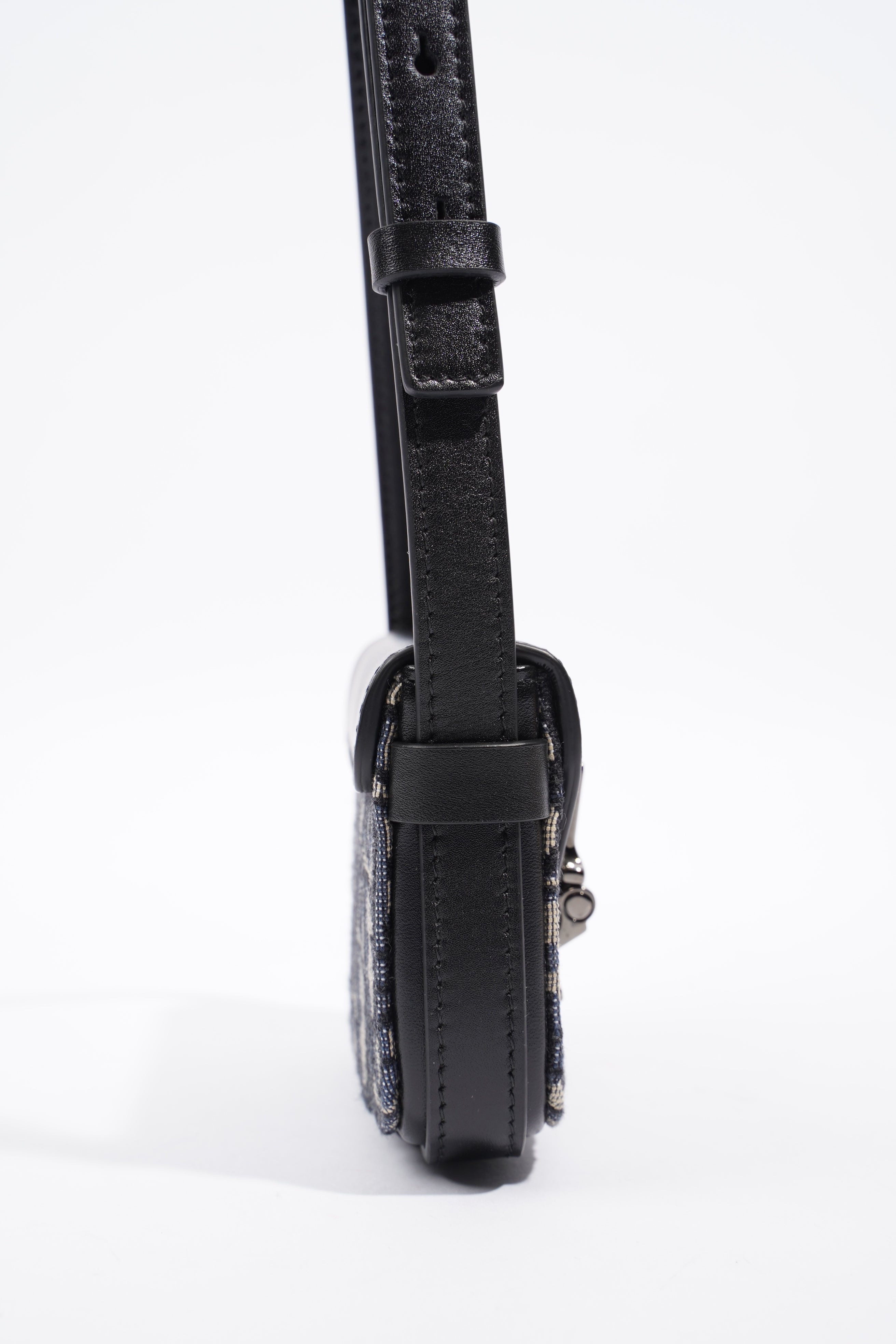 Christian Dior Nano Pouch Oblique / Black Canvas