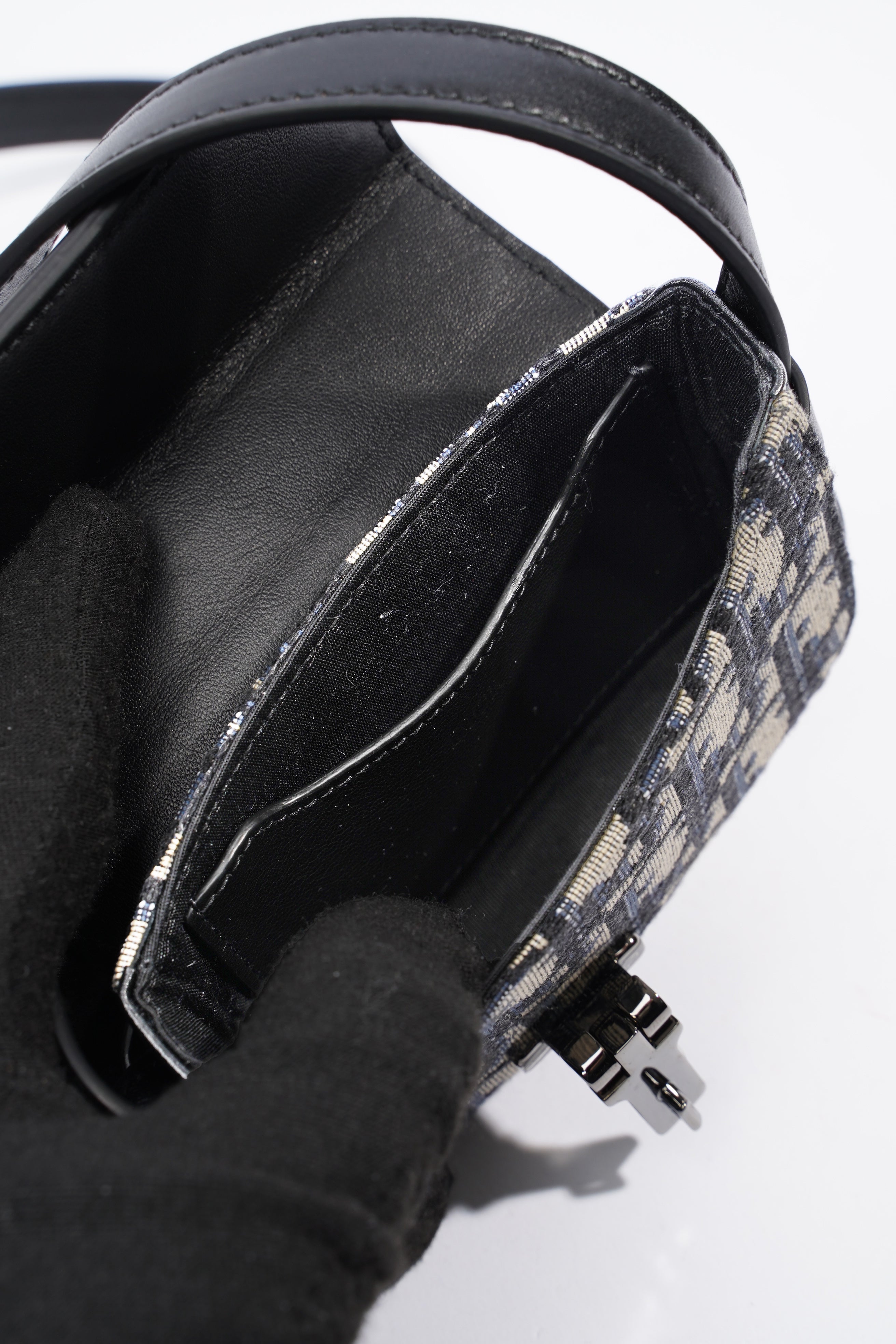 Christian Dior Nano Pouch Oblique / Black Canvas