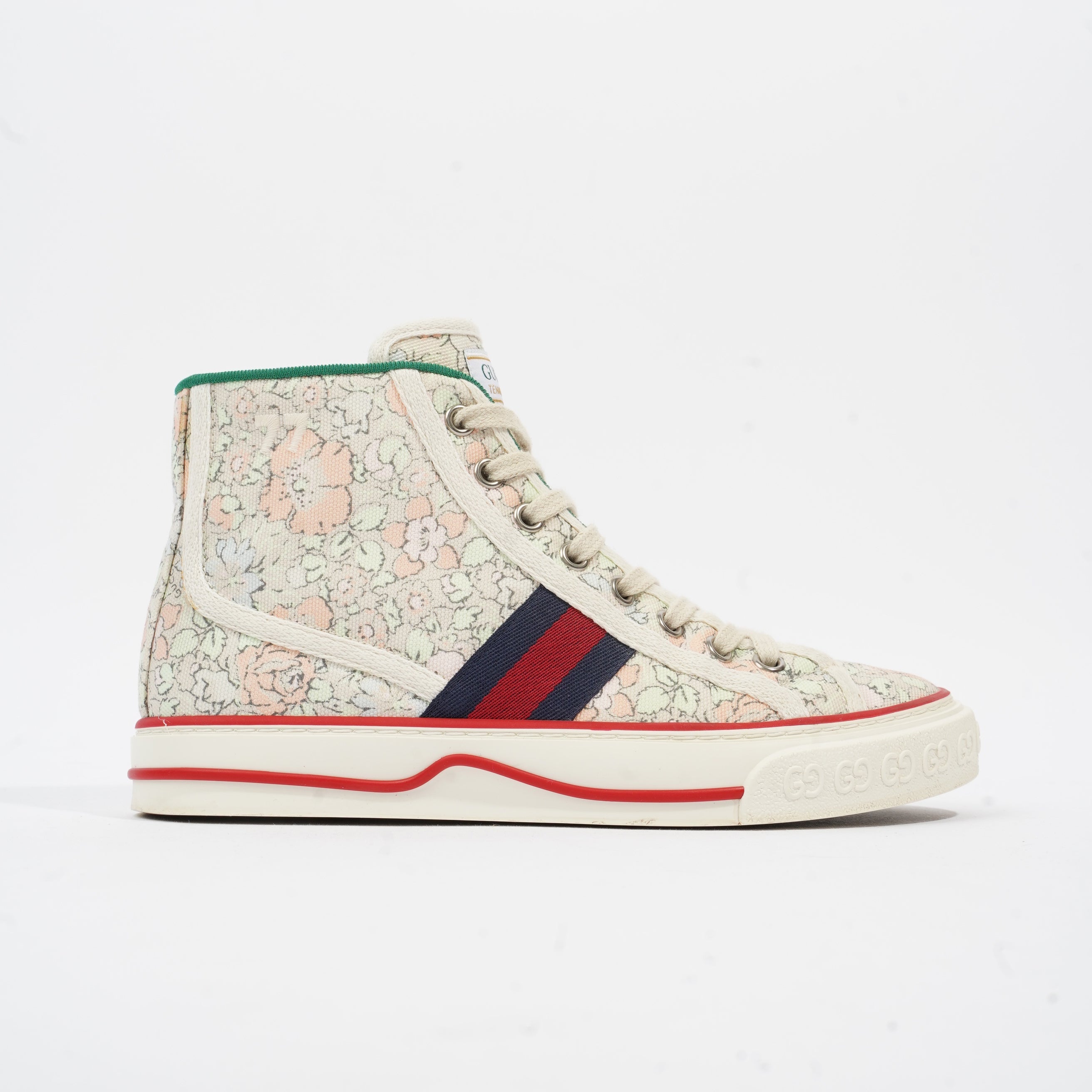 Gucci Tennis 1977 High Top Floral Print Canvas EU 35.5 UK 2.5