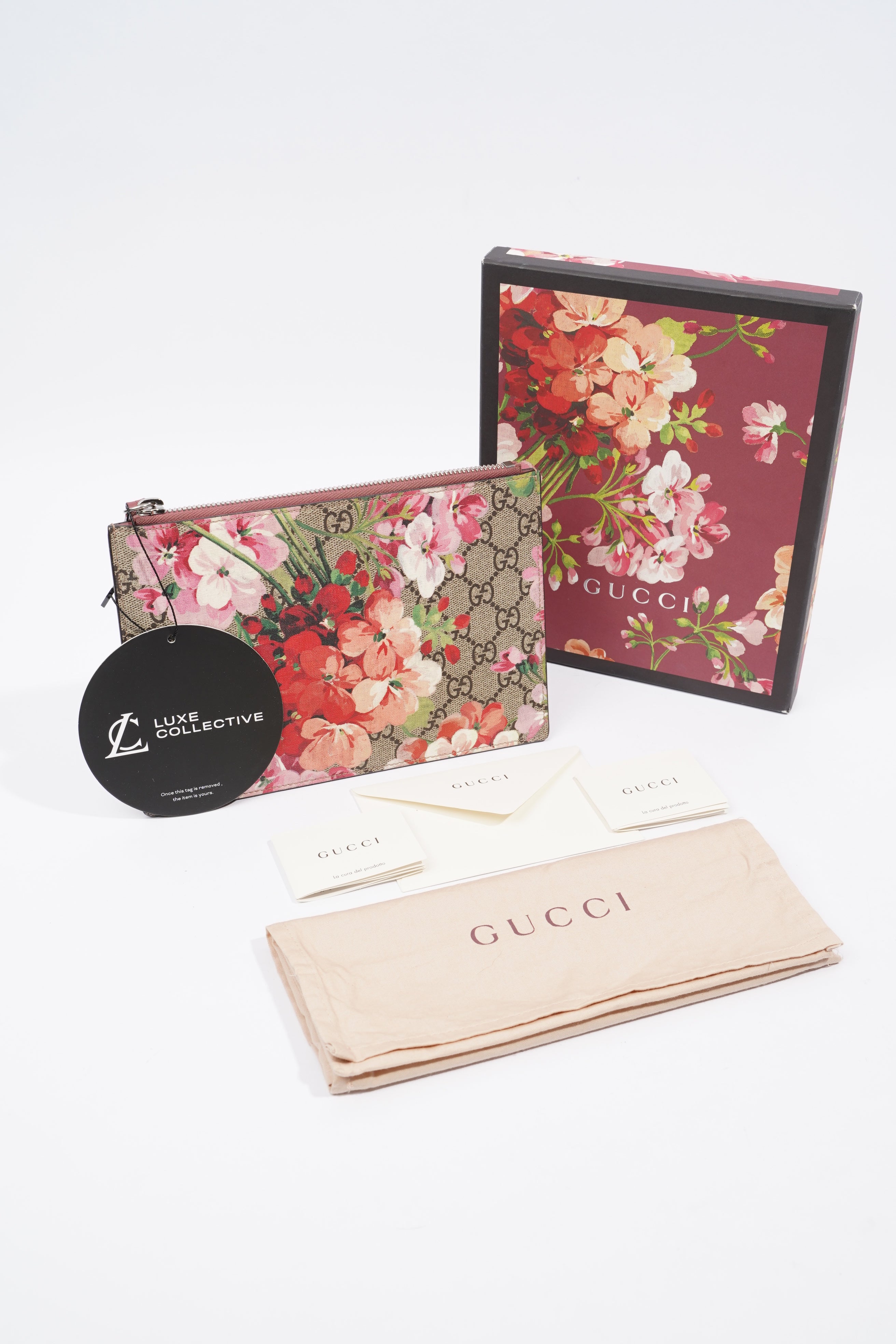 Gucci Bloom Pouch Supreme / Floral Coated Canvas