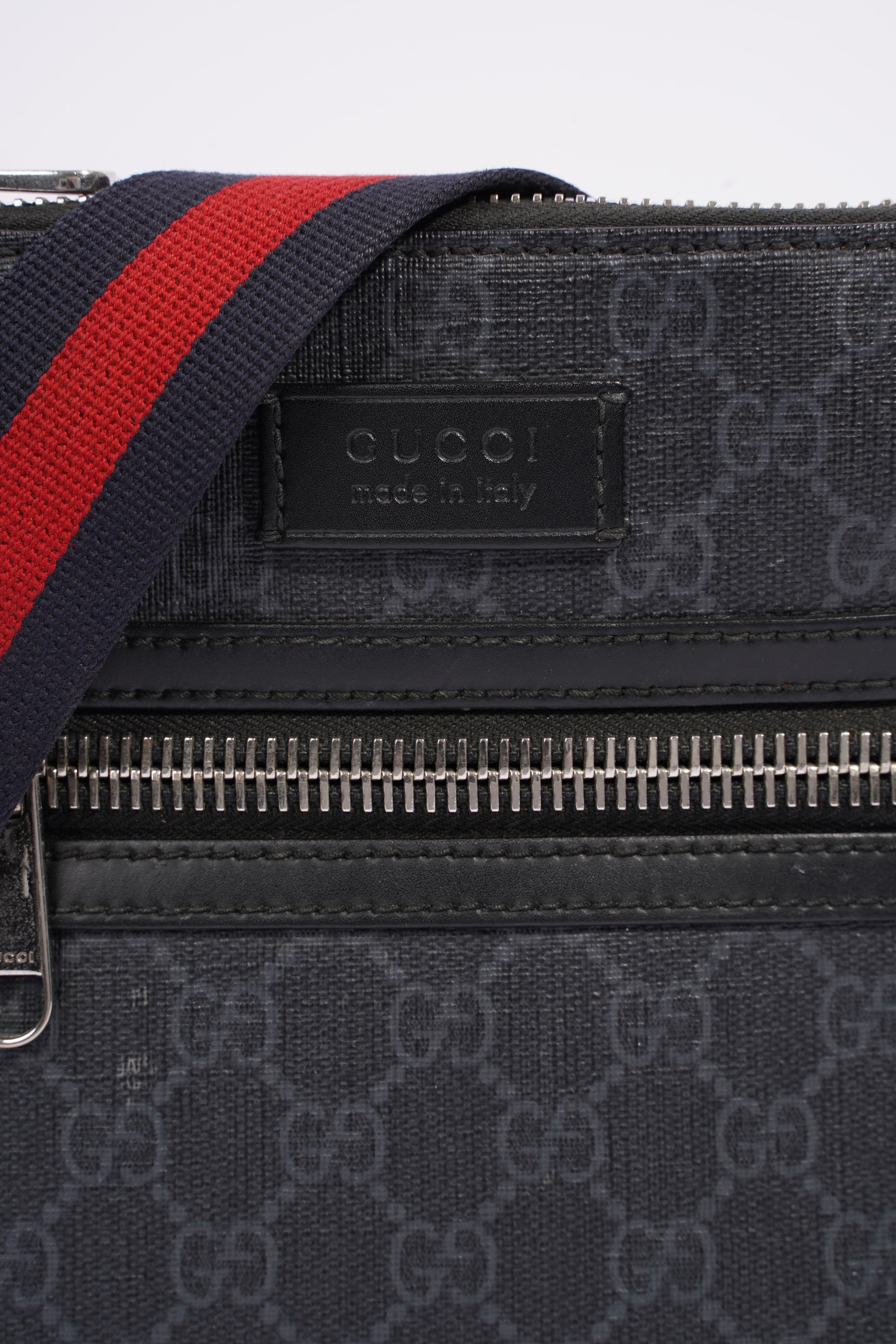 Gucci Small Messenger Black GG Supreme Coated Canvas