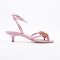 Chanel Camellia Sandals 30 Pink / Brown Suede EU 37.5 UK 4.5