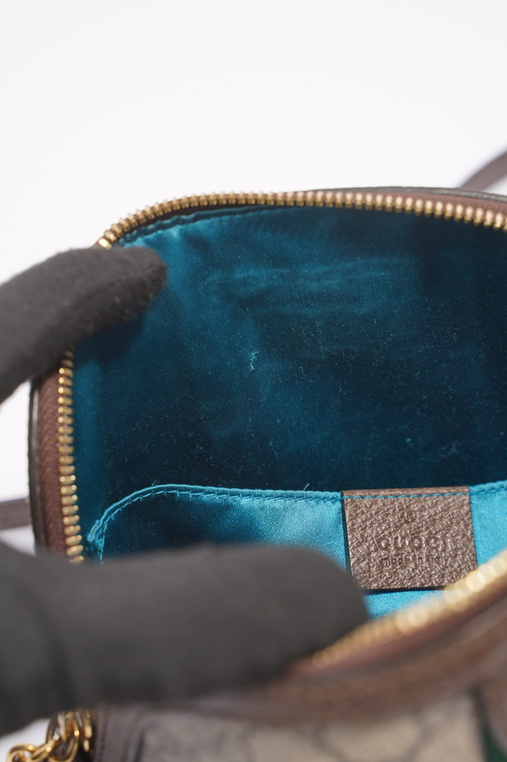 Gucci Ophidia Dome Bag Supreme / Brown Coated Canvas Small