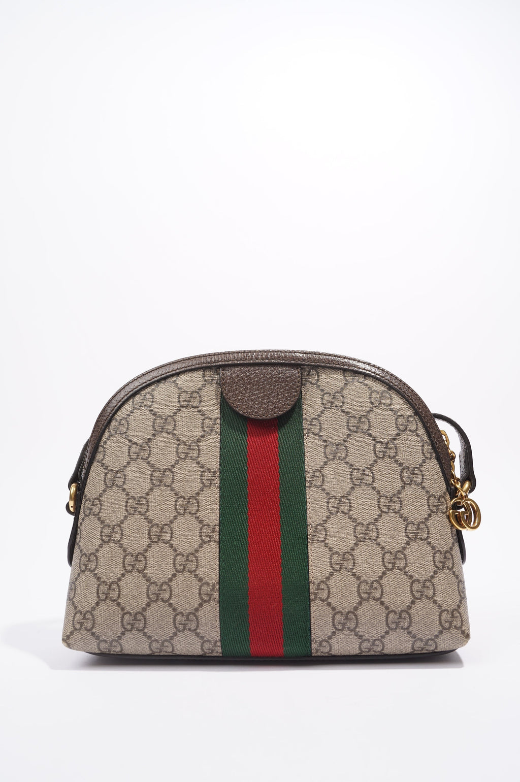 Gucci Ophidia Dome Bag Supreme / Brown Coated Canvas Small