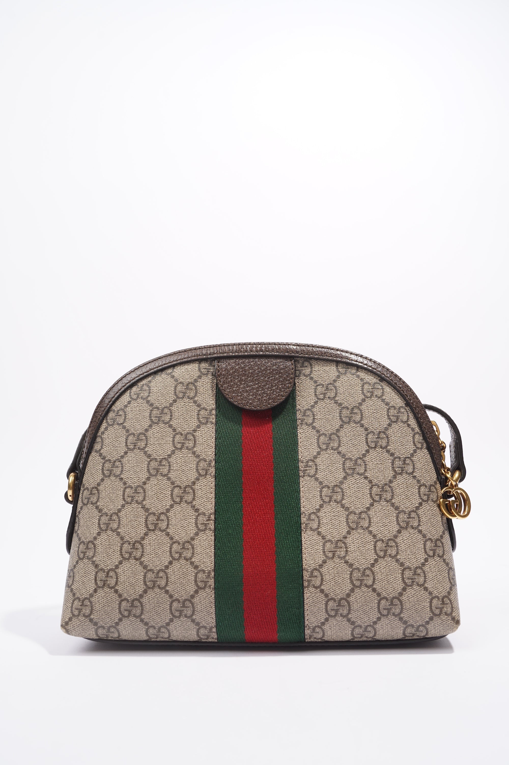 Gucci Ophidia Dome Bag Supreme / Brown Coated Canvas Small