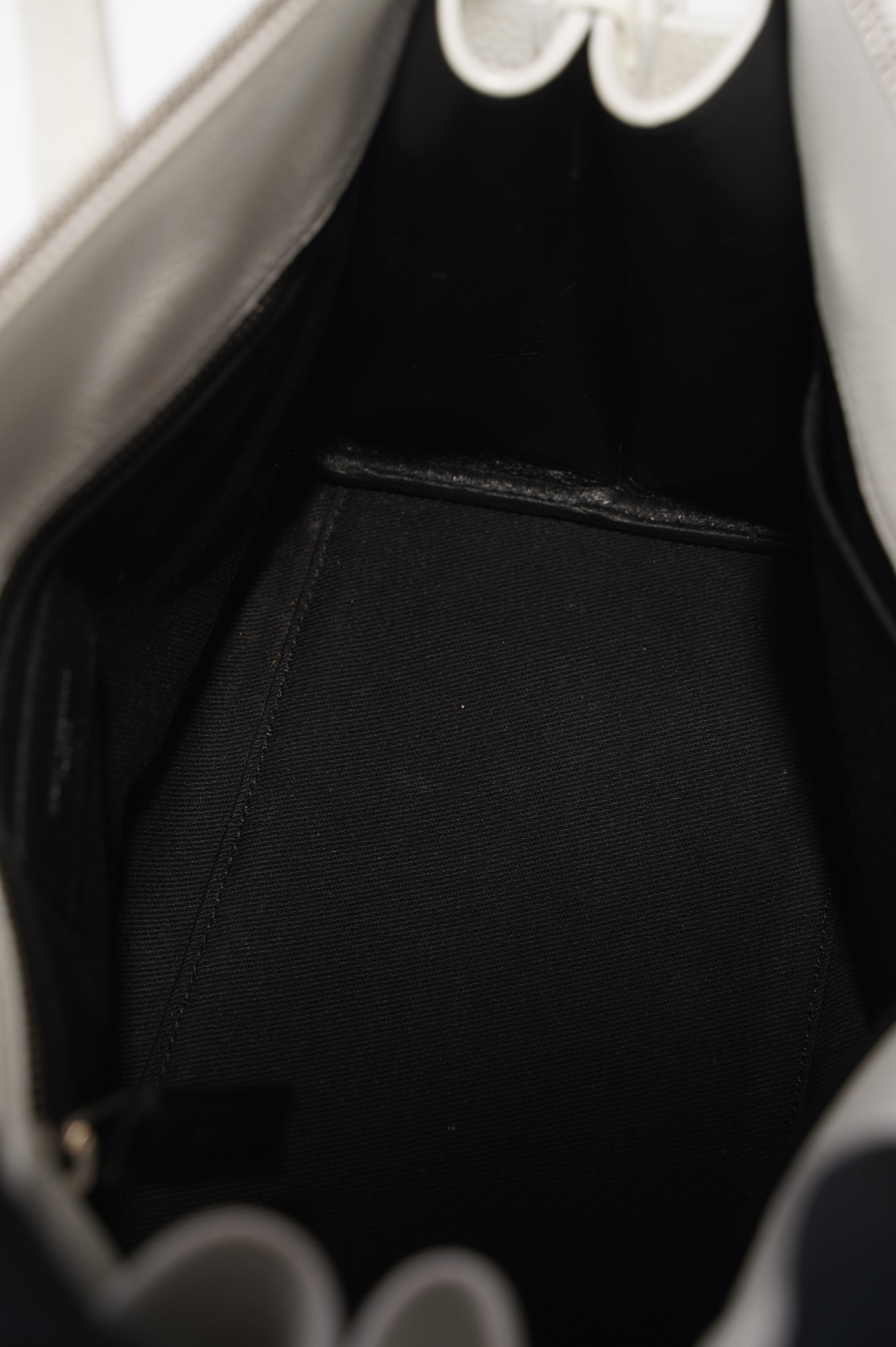 Saint Laurent Sac De Jour White Grained Leather Baby
