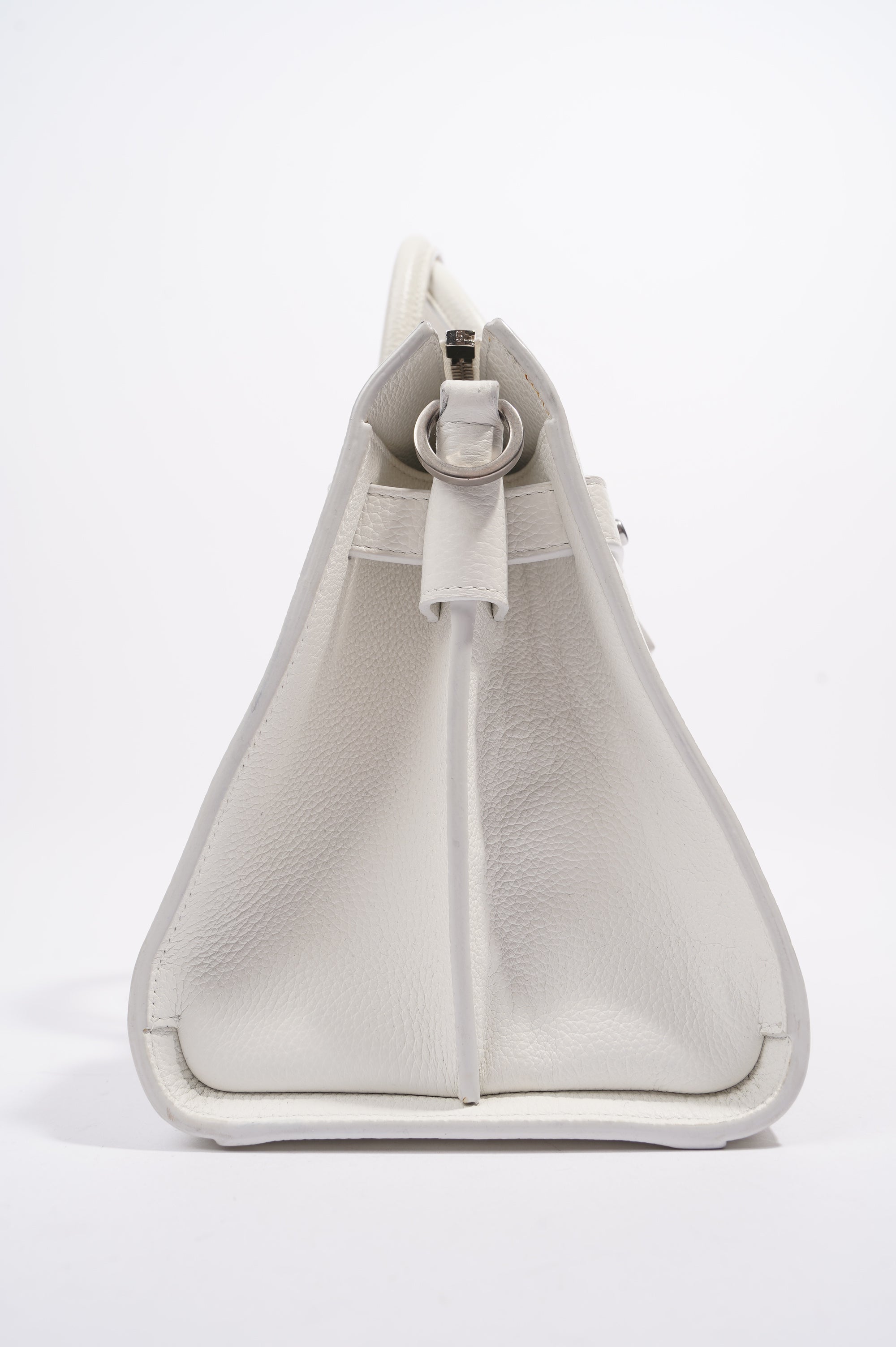Saint Laurent Sac De Jour White Grained Leather Baby