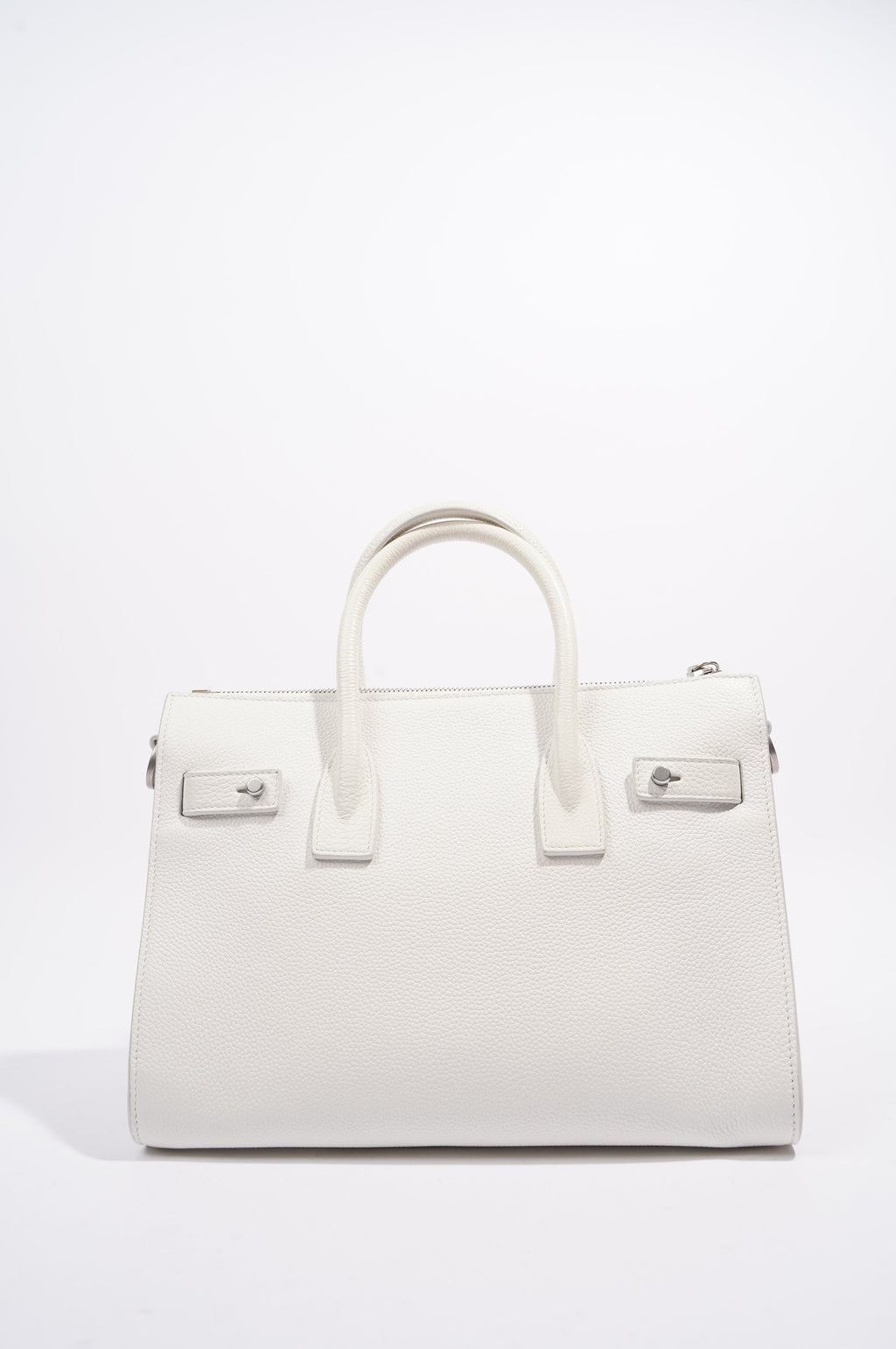 Saint Laurent Sac De Jour White Grained Leather Baby