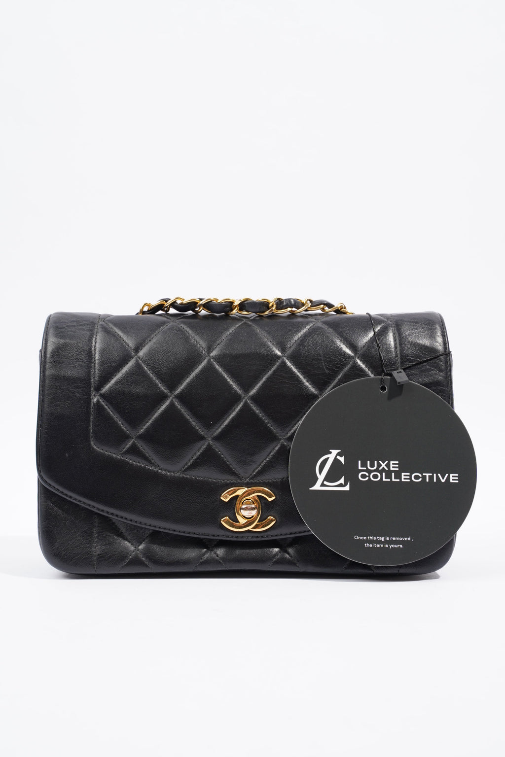 Chanel Diana Flap Black Lambskin Leather