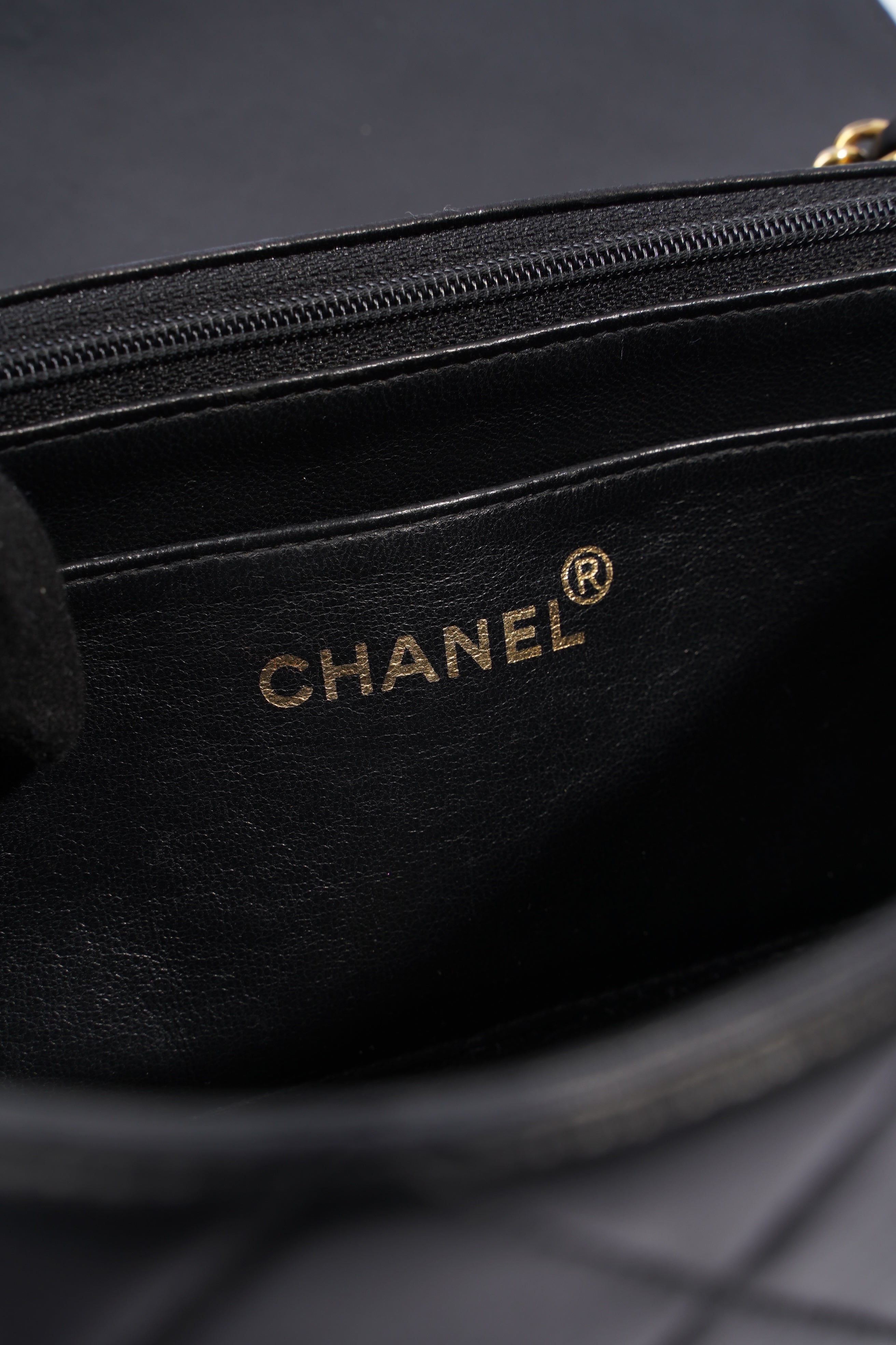 Chanel Diana Flap Black Lambskin Leather