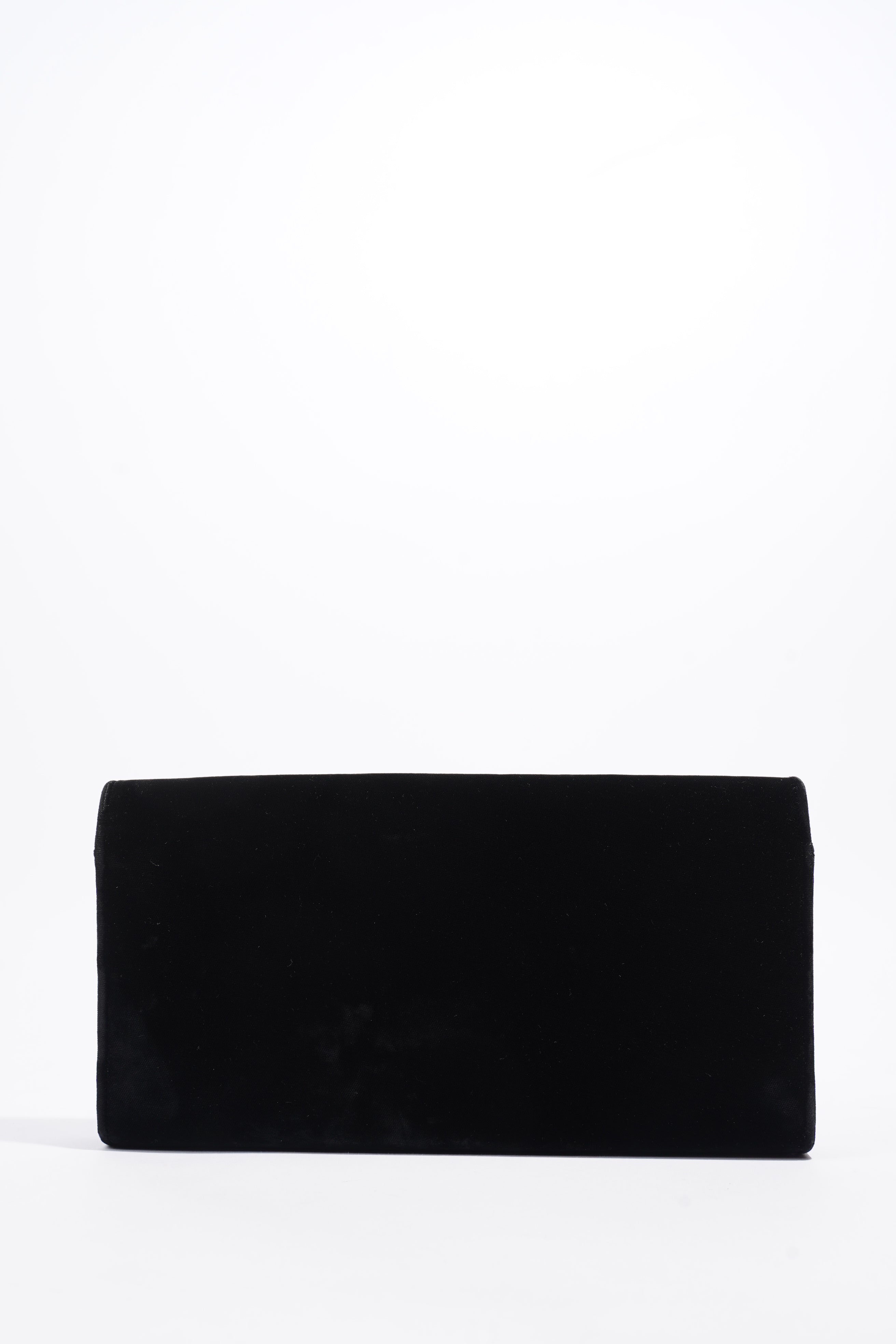 Saint Laurent Kate Tassel Clutch Black Velvet
