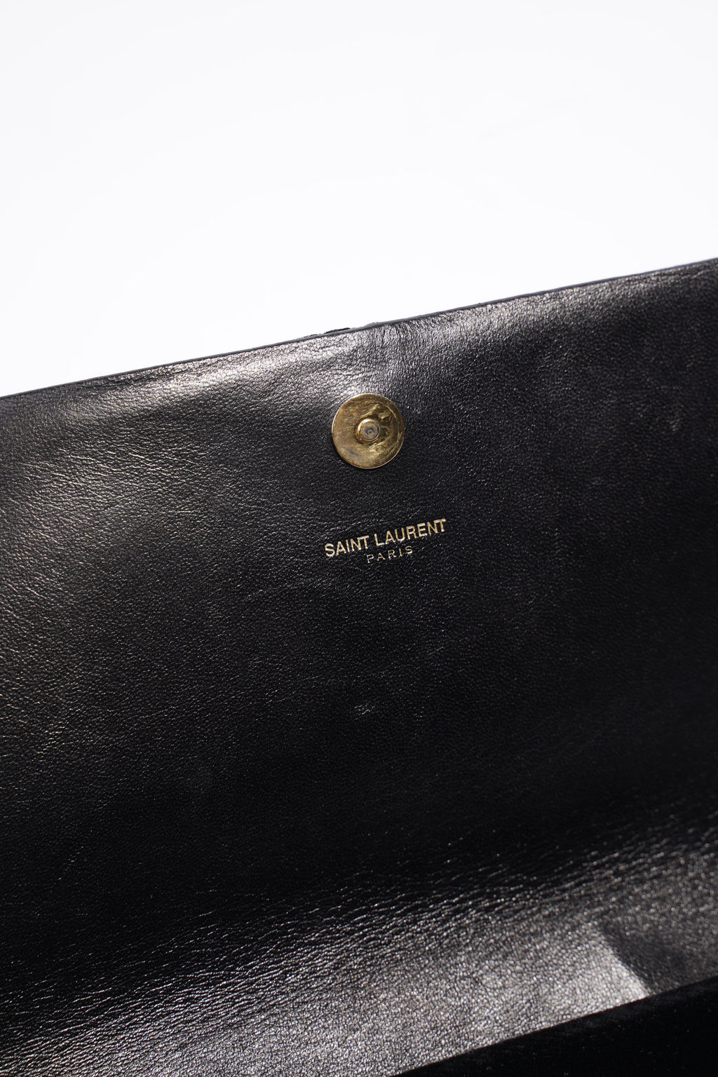 Saint Laurent Kate Tassel Clutch Black Velvet
