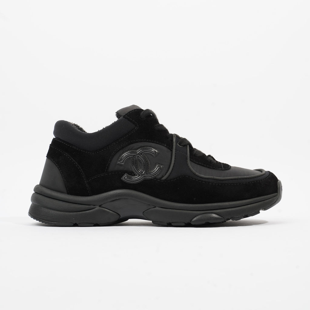 Chanel CC Logo Black Suede EU 37 UK 4