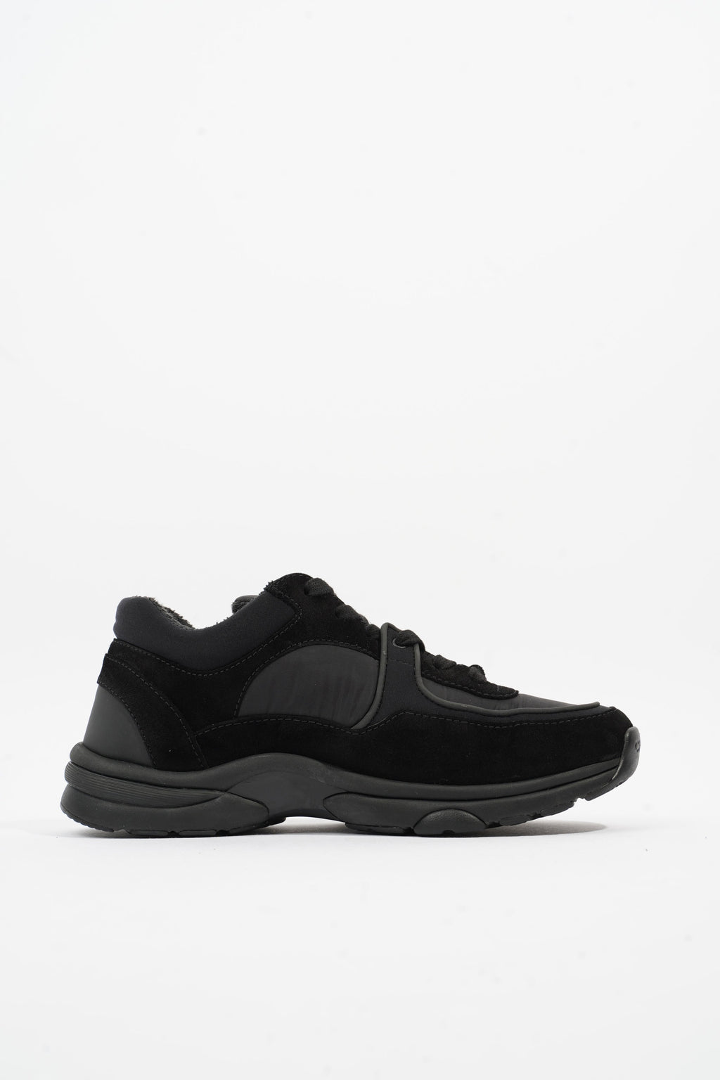 Chanel CC Logo Black Suede EU 37 UK 4