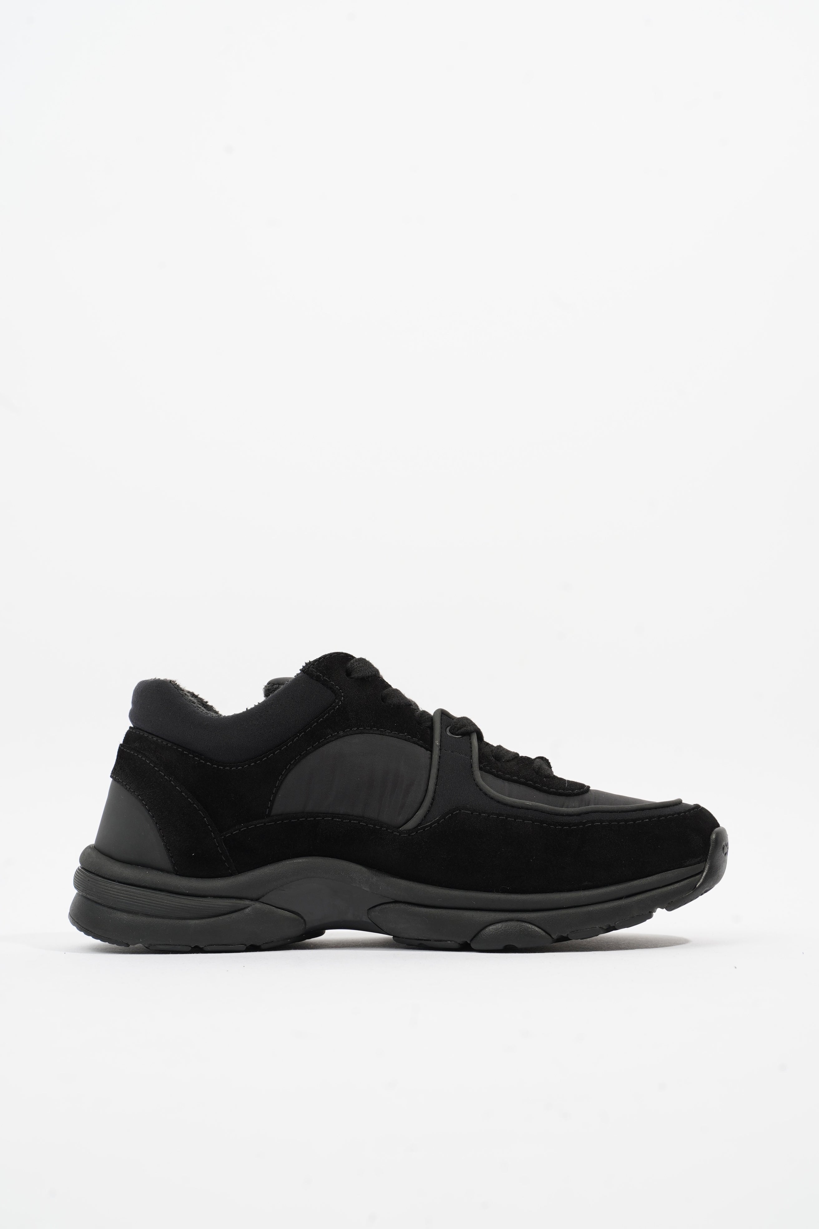Chanel CC Logo Black Suede EU 37 UK 4