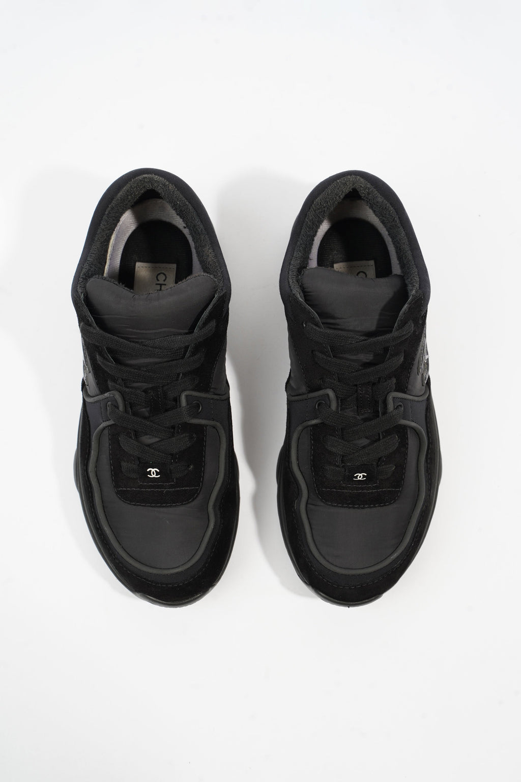 Chanel CC Logo Black Suede EU 37 UK 4