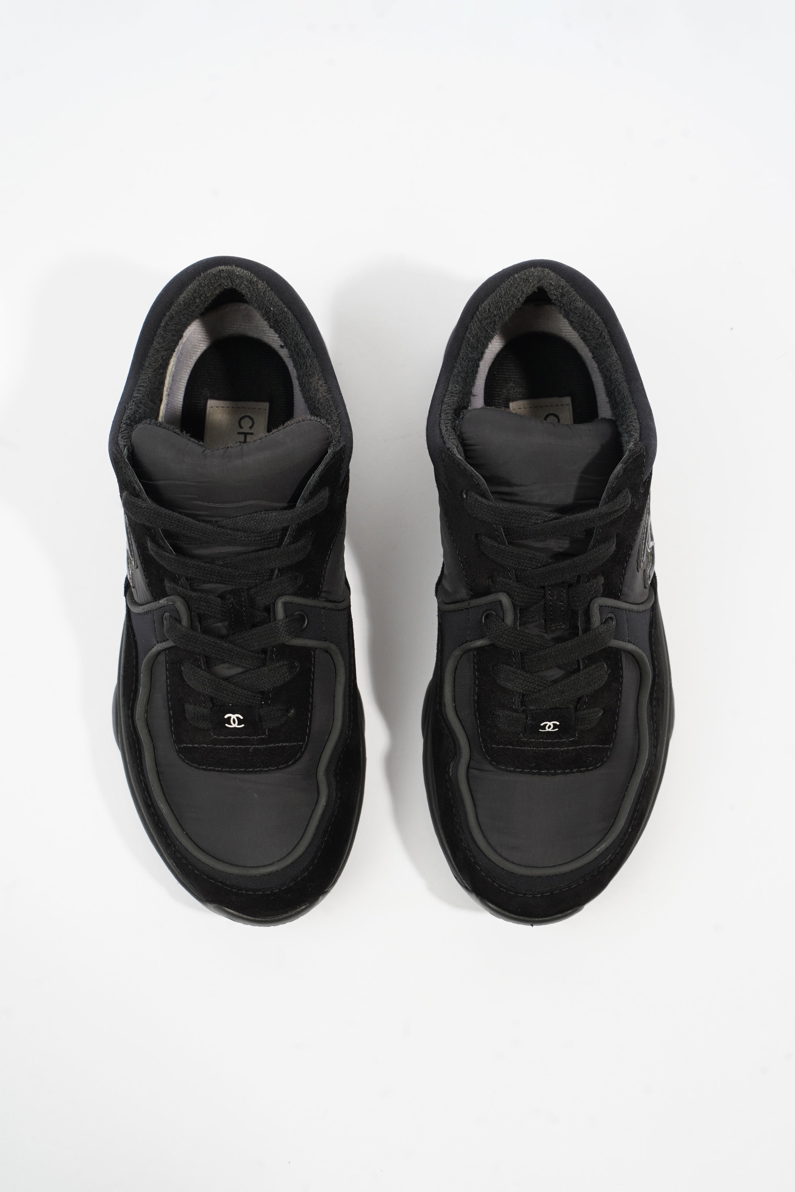 Chanel CC Logo Black Suede EU 37 UK 4