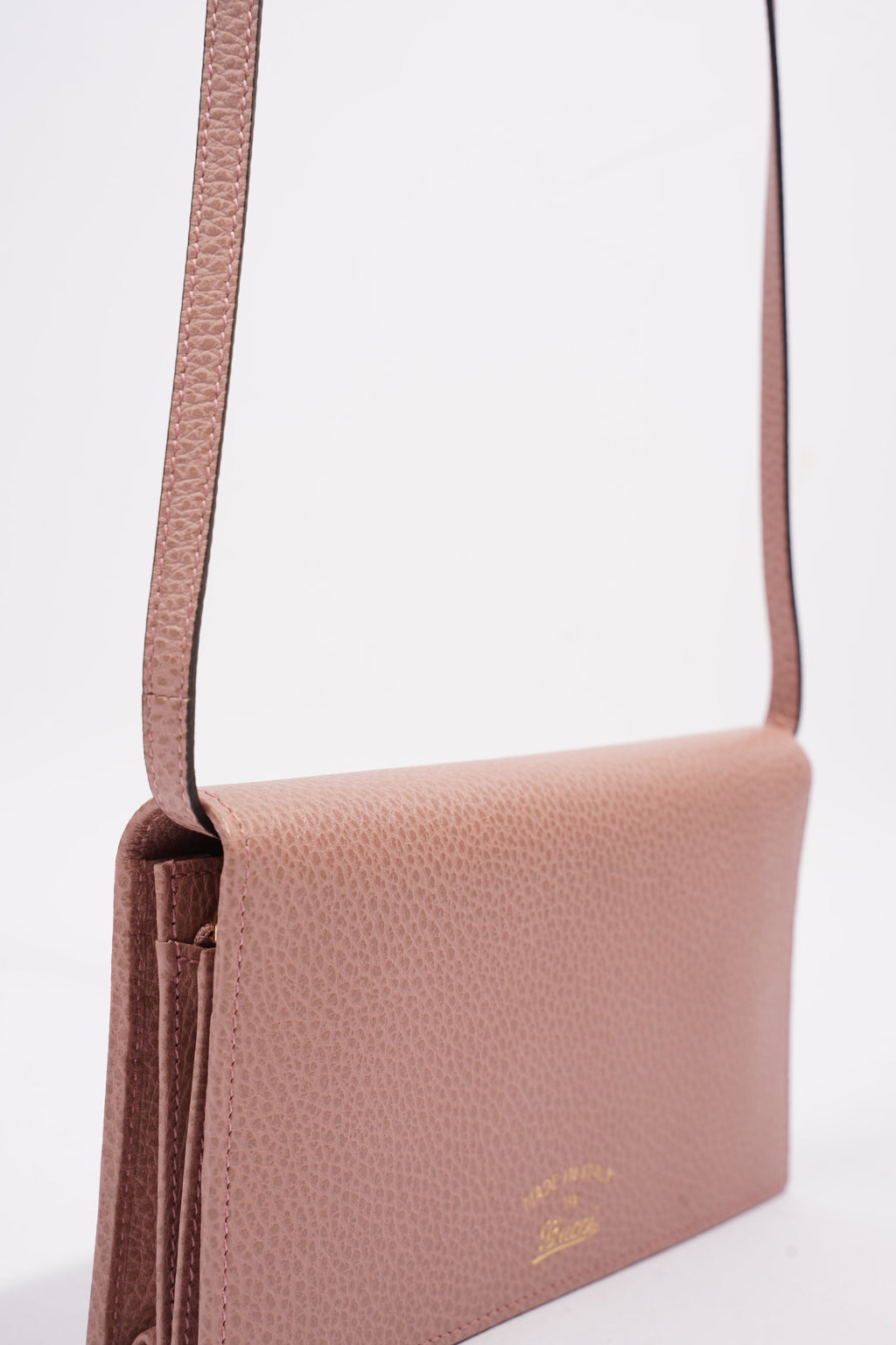 Gucci Swing Shoulder Bag Pink Leather