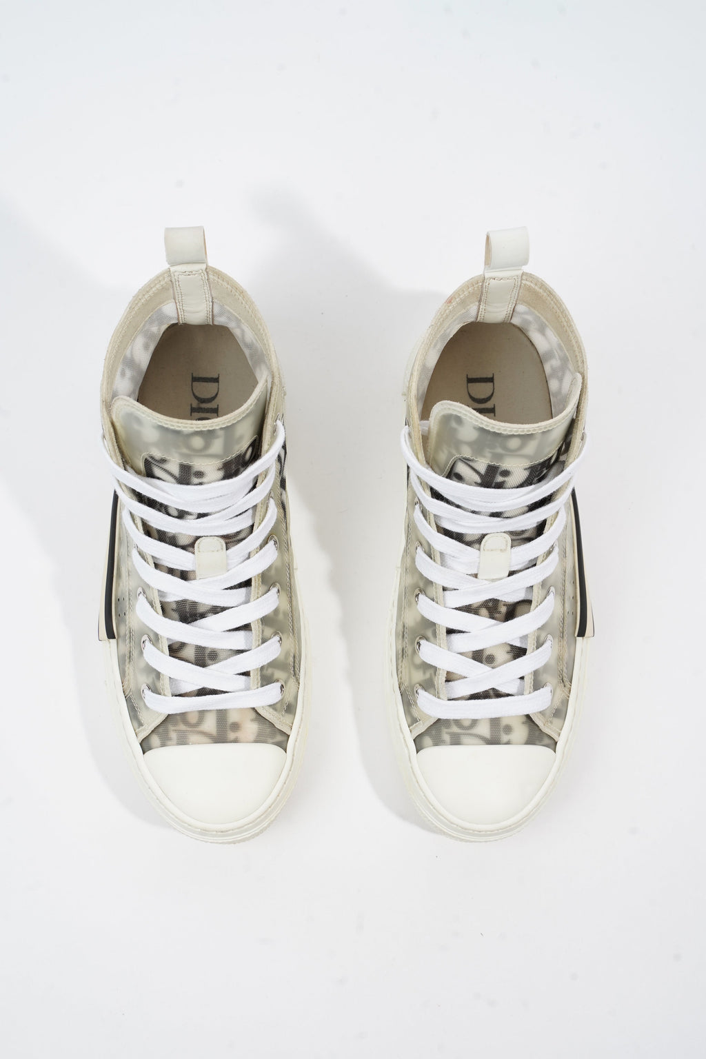 Christian Dior B23 High-top White / Black Oblique Canvas EU 37 UK 4