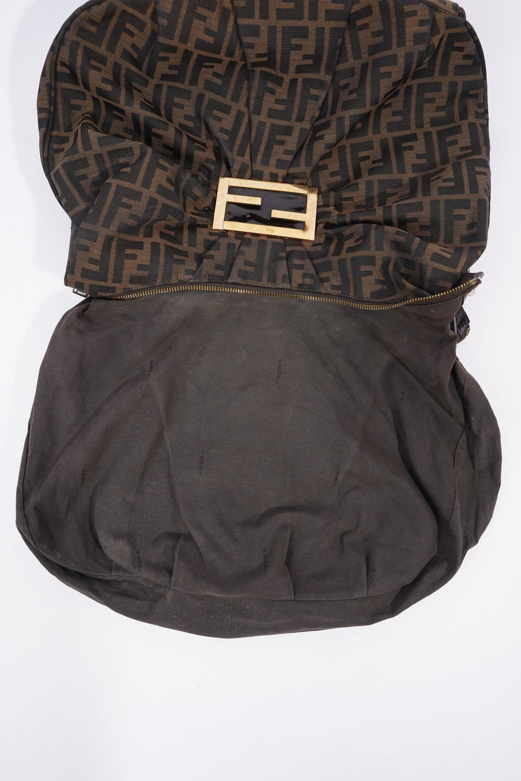 Fendi Zucca Shoulder Bag Brown Canvas