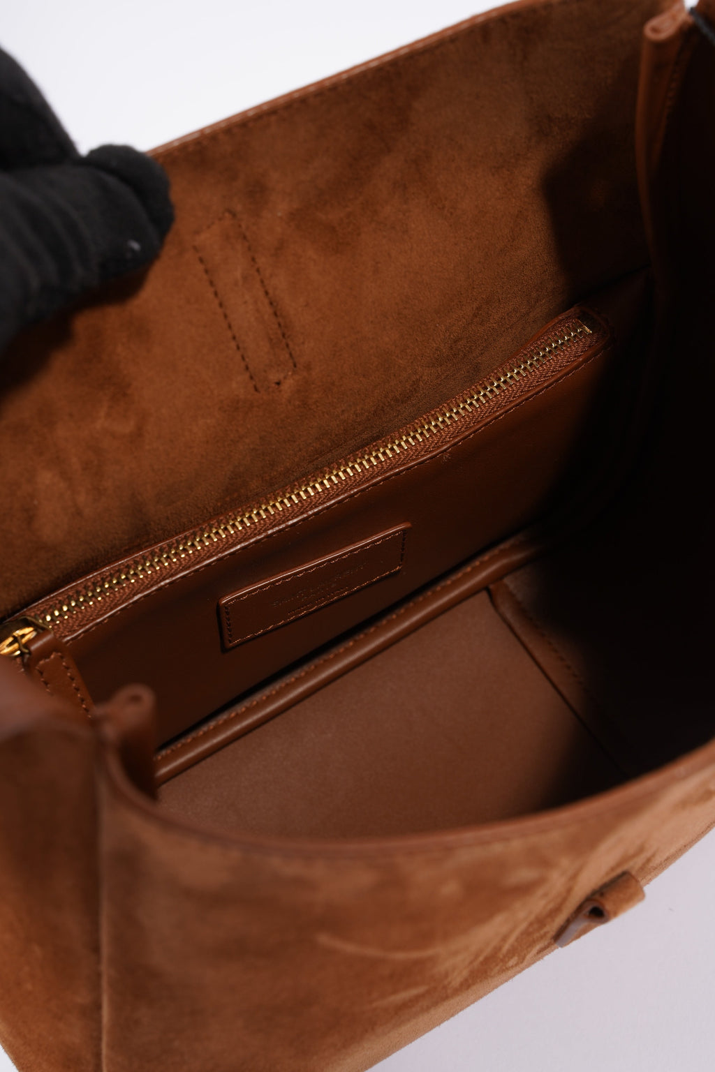 Saint Laurent Le 5 A 7 Supple Caramel Suede Small