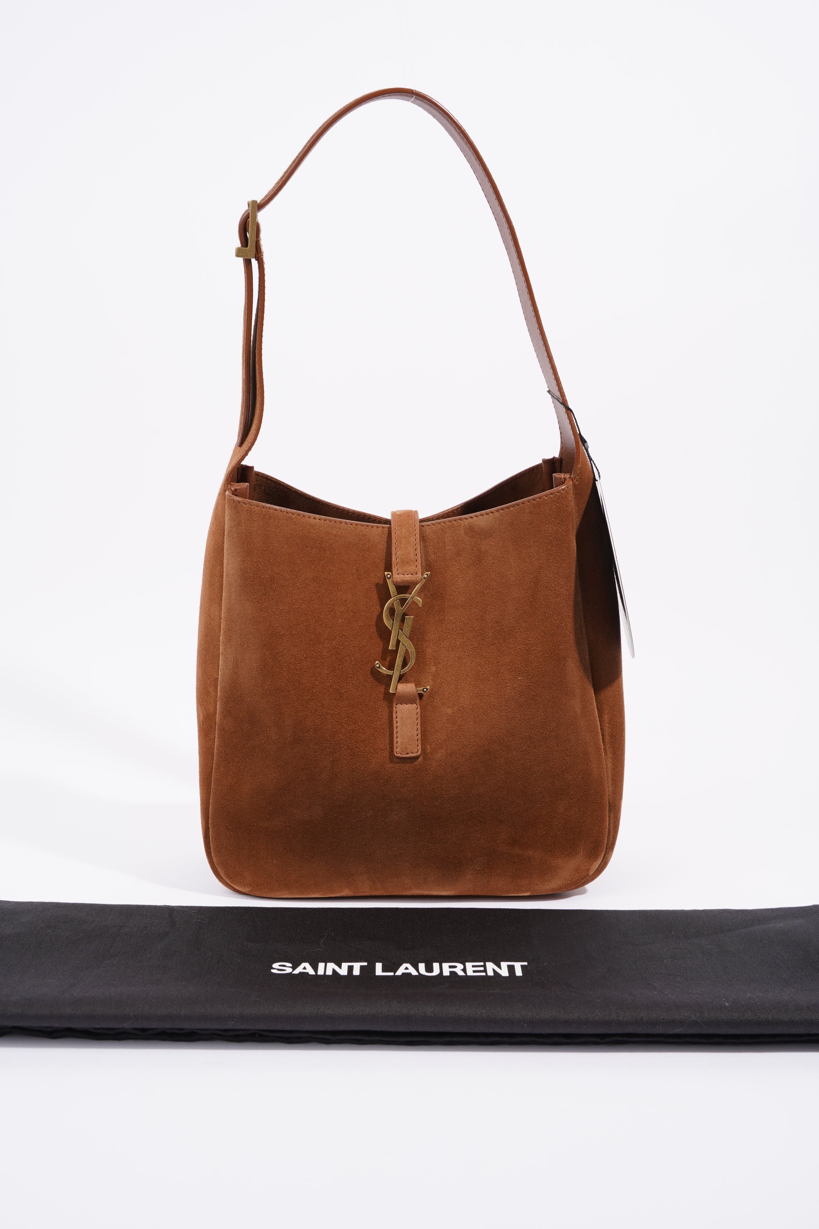 Saint Laurent Le 5 A 7 Supple Caramel Suede Small